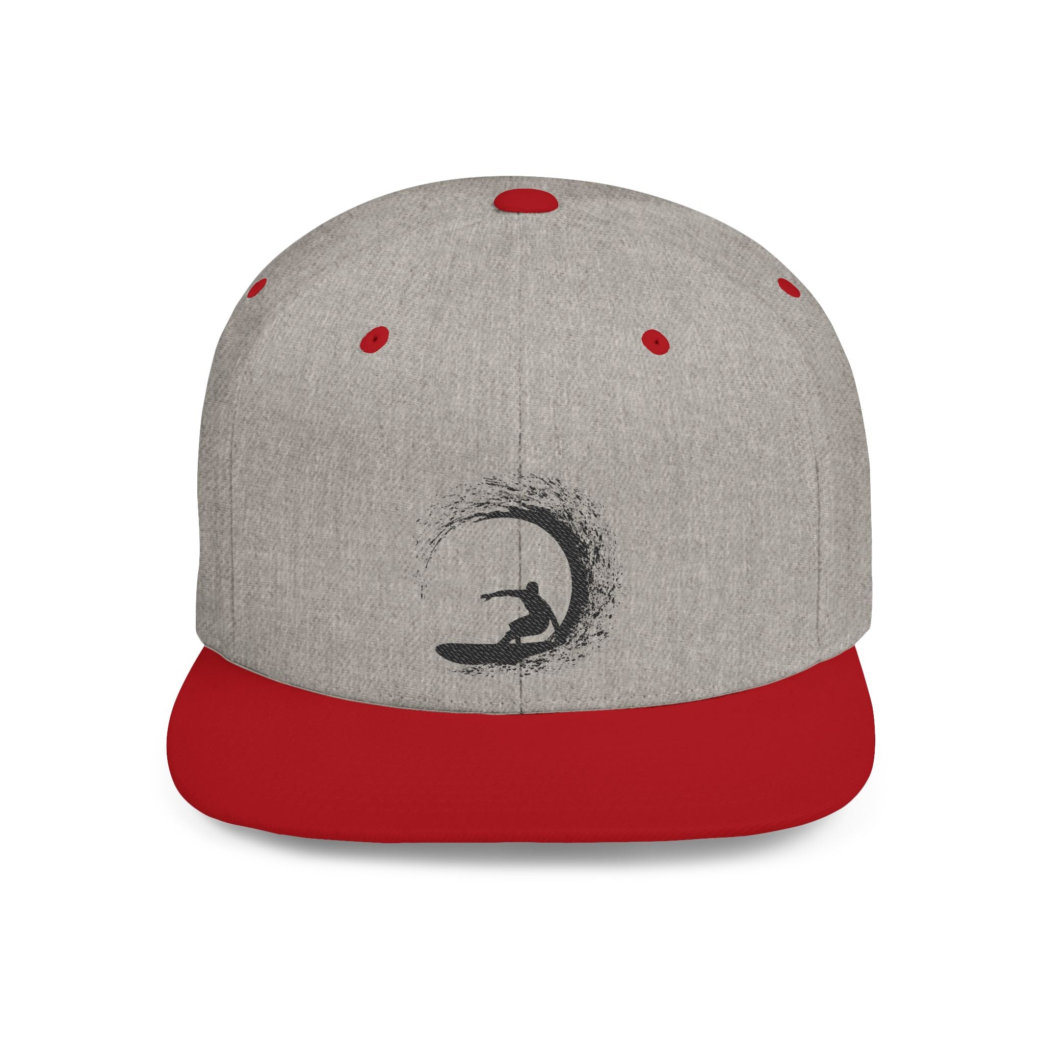 Surfing Flat Bill Snapback Hat, Beachwear Gift, Trendy Hats for Summer, Cool Men's Accessories, Outdoor Adventure Gear