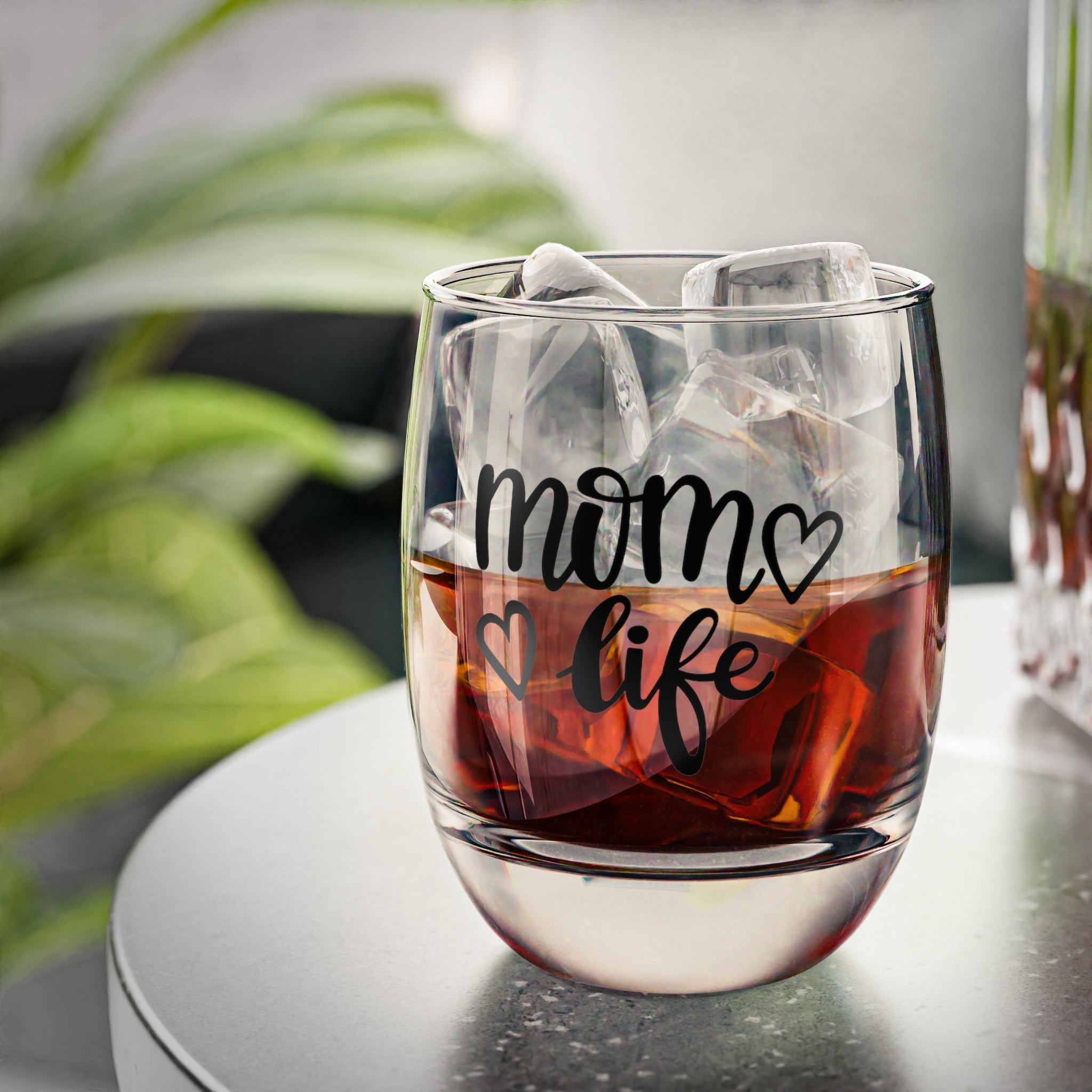 Mom Life Whiskey Glass, Unique Gifts for Moms, Mothers Day, Home Bar, Personalized Drinkware, Stylish Tumblers