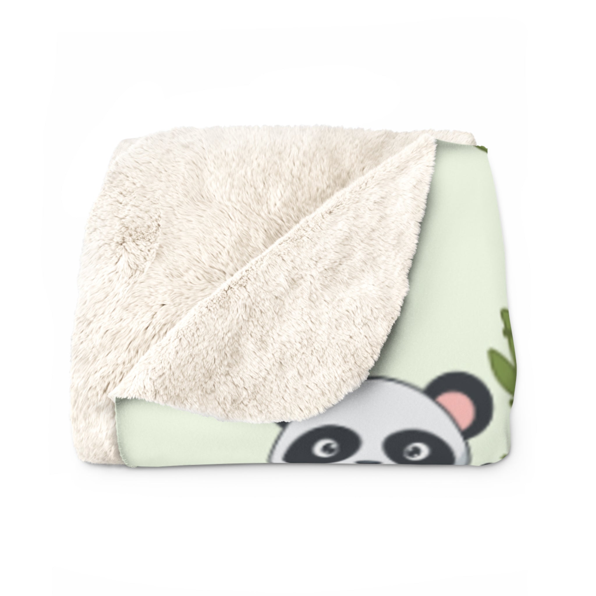 Cozy Panda Fleece Blanket | Cute Sherpa Throw, Animal Lover Gift, Nursery Decor, Baby Shower Keepsake, Snuggle Blanket