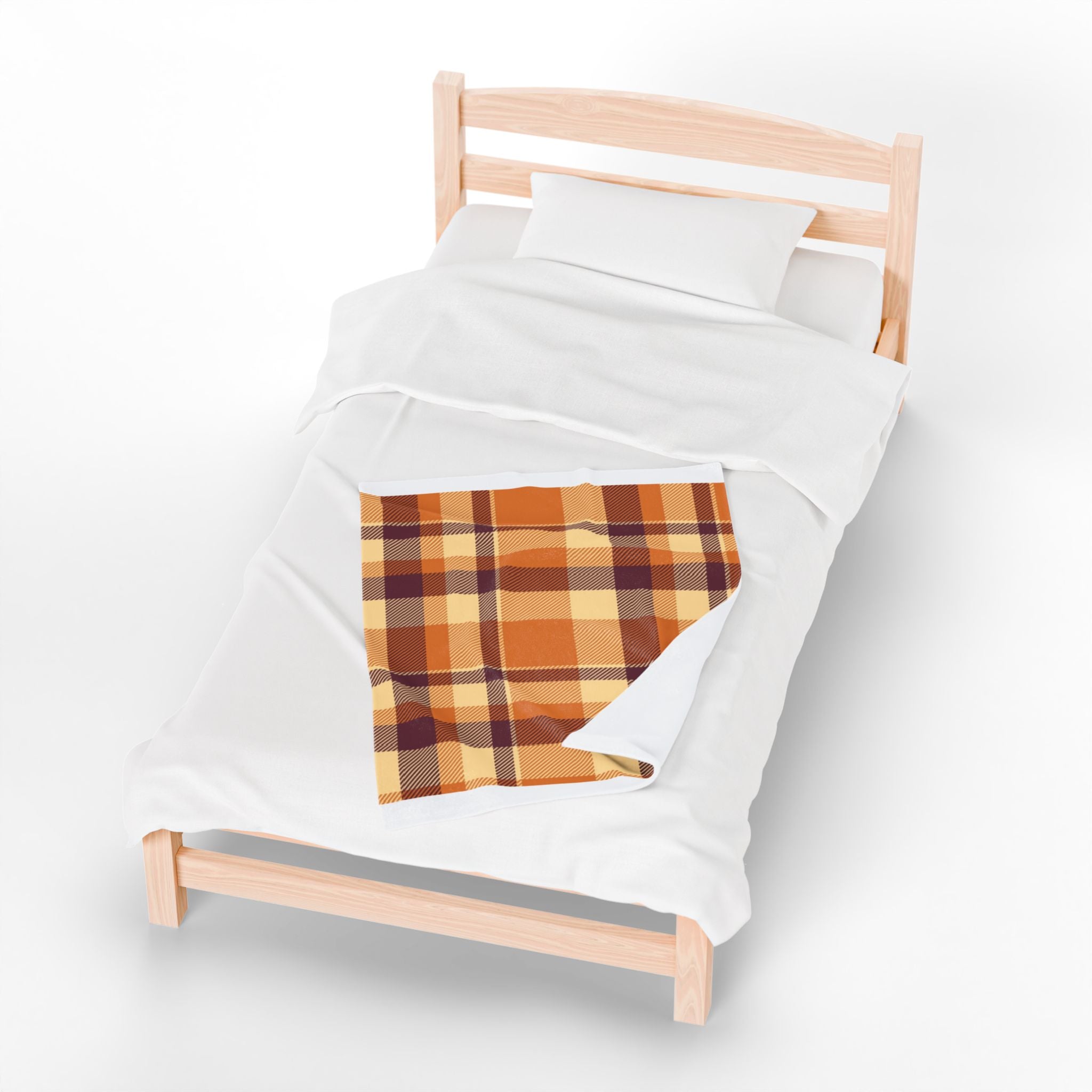 Cozy Plaid Velveteen Plush Blanket | Soft Throw for Fall, Winter, Home Décor, Gifts, Snuggling