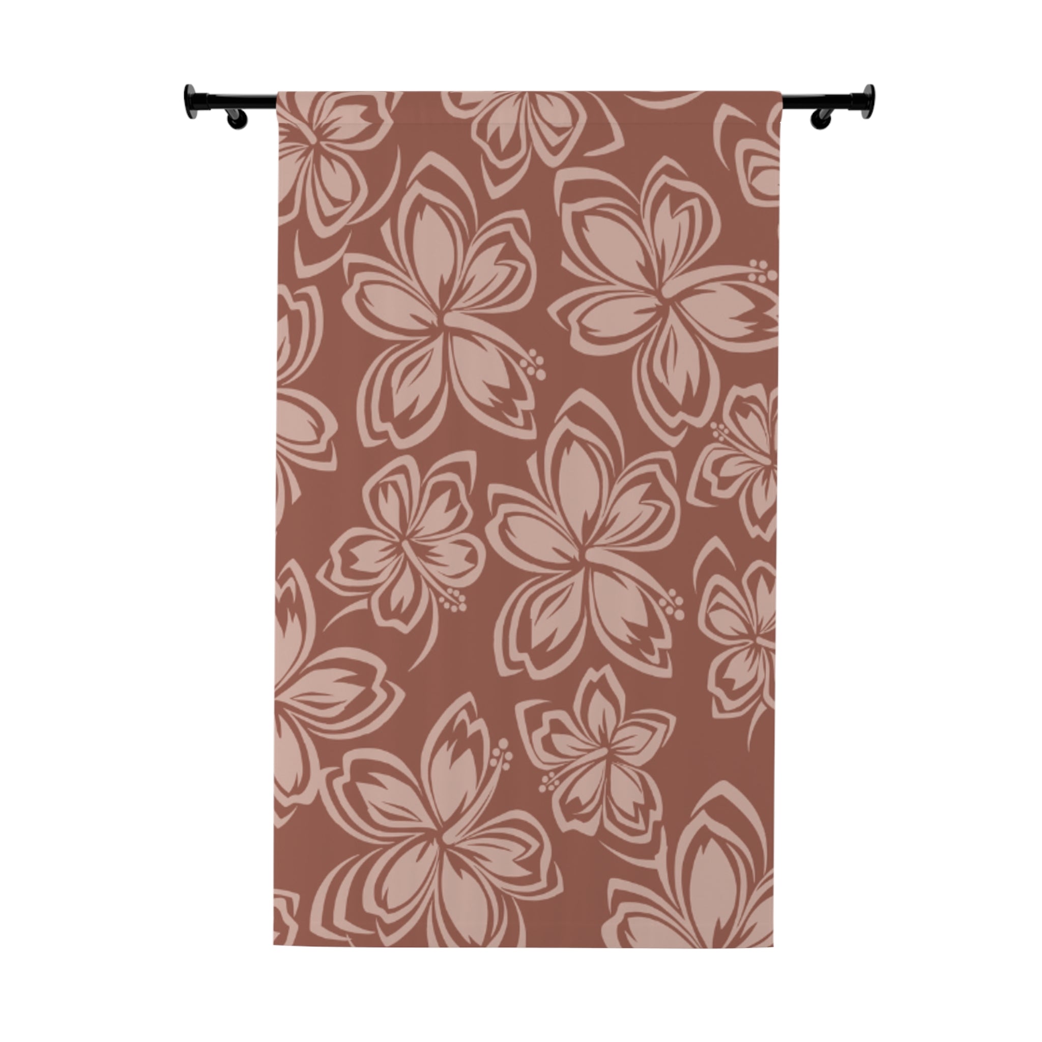 Boho Floral Window Curtain - Elegant Floral Drapes, Room Decor, Light Filtering, Living Room, Bedroom, Home Decoration