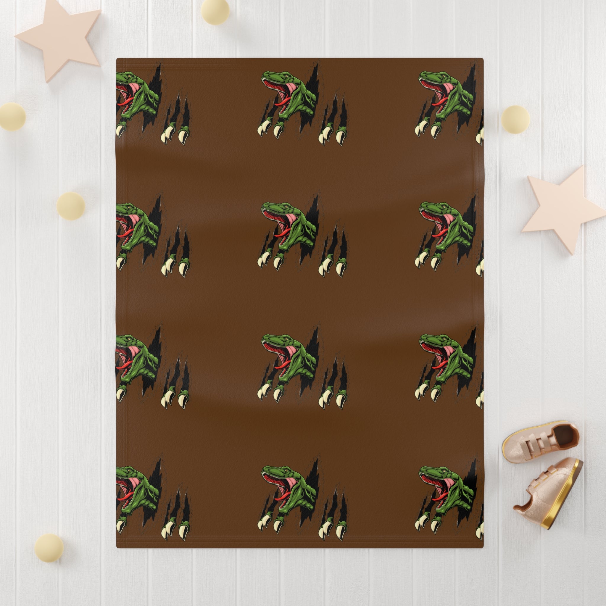 Whimsical Dinosaur Soft Fleece Baby Blanket, Cozy Nursery Decor, Baby Shower Gift, Playtime Essential, Unique Kids Gift