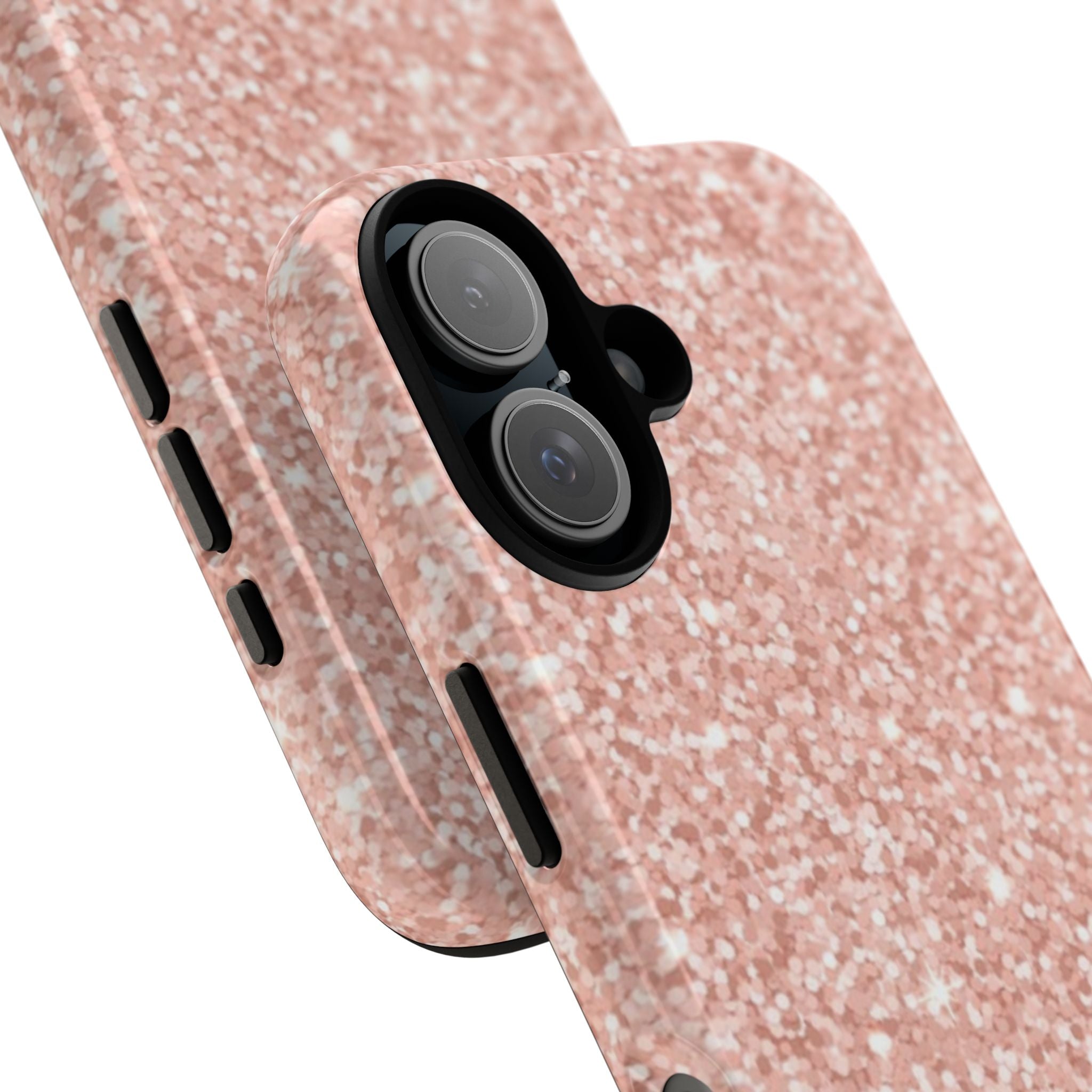 Rose Gold Glitter Phone Case, Tough Cases, Fashion Accessories, Unique Gifts, Birthday Present, Trendy Tech