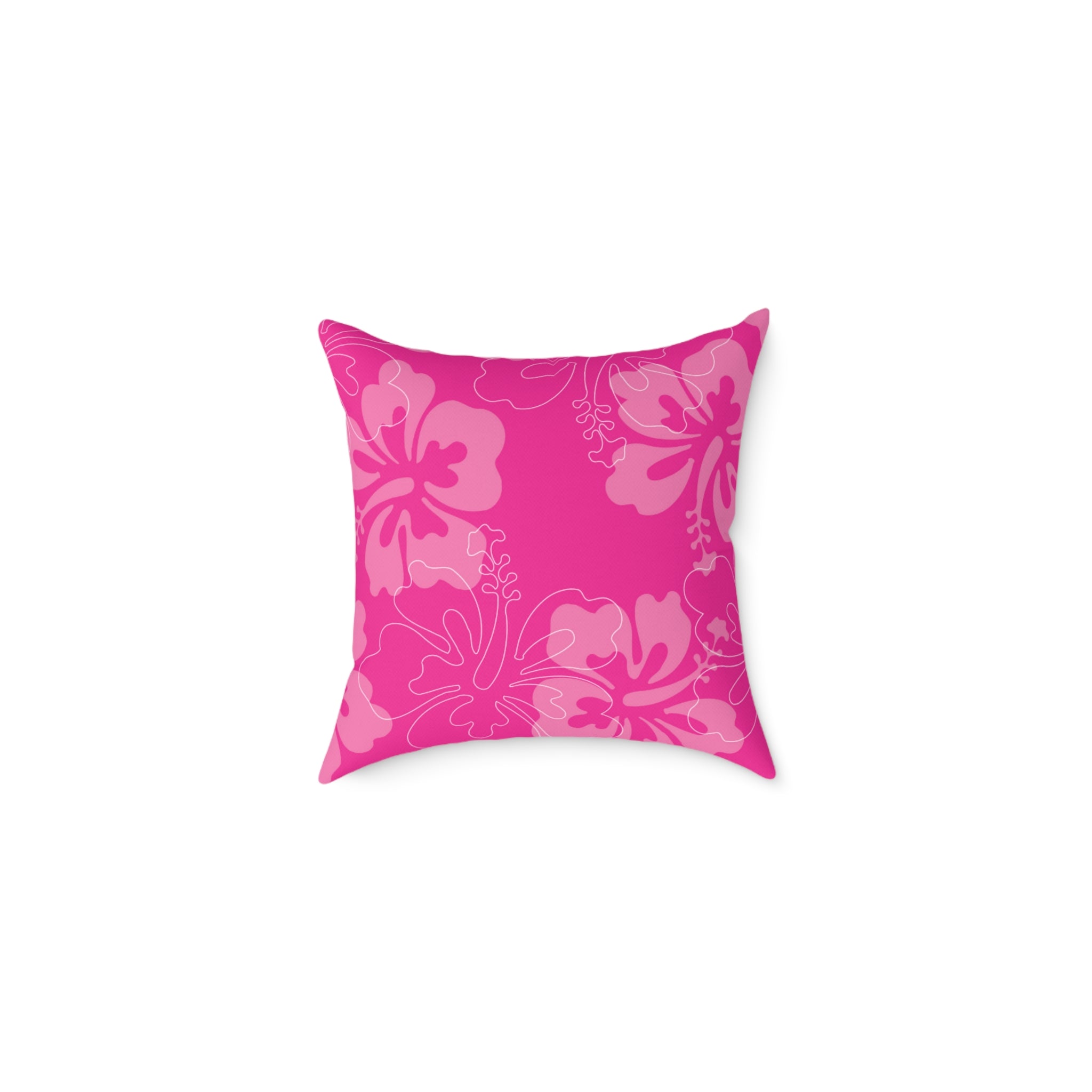 Vibrant Floral Throw Pillow – Bright Pink Decor for Home, Gifts, Weddings, Beach House, Tropical Vibe, Cozy Accent
