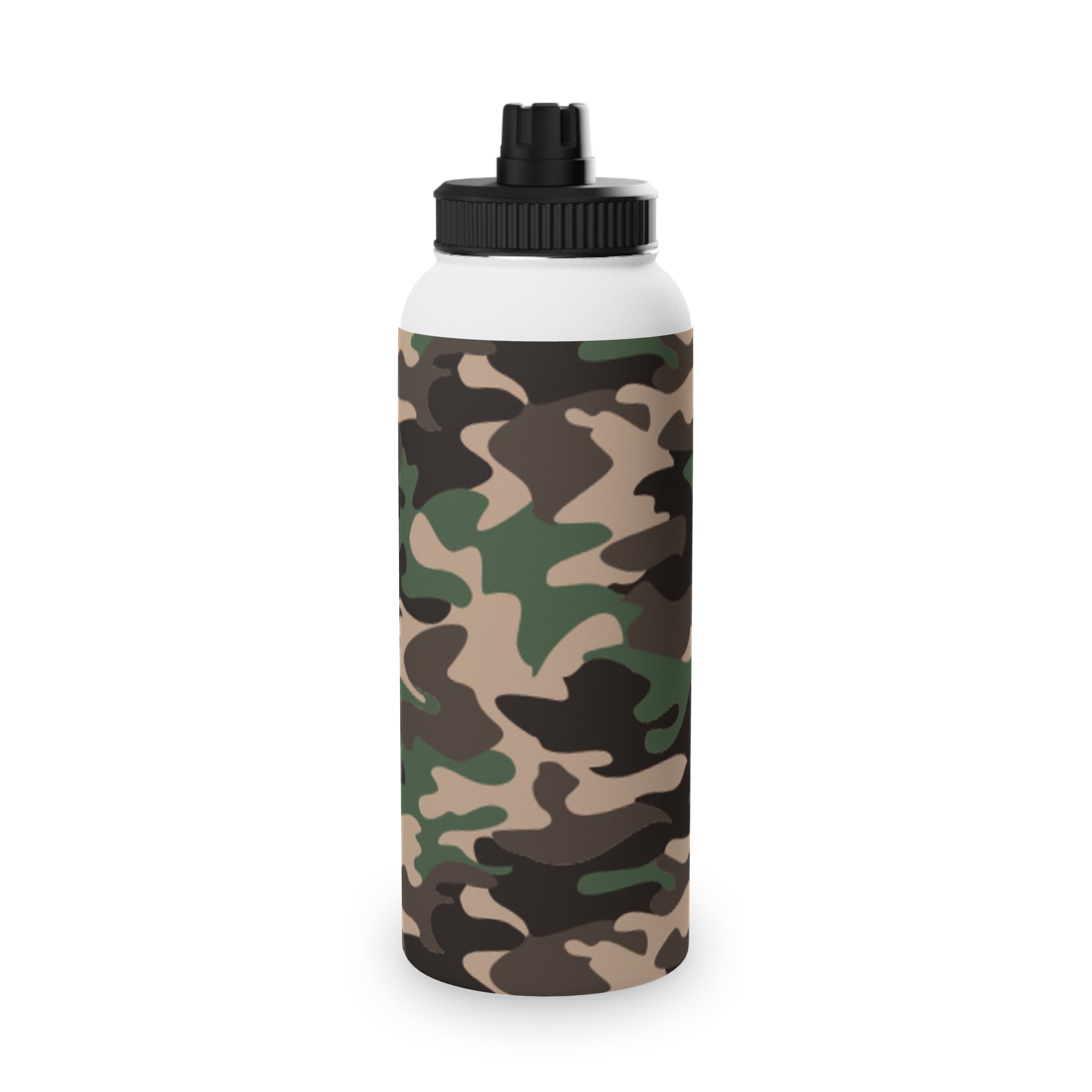 Camo Stainless Steel Water Bottle - Durable, Sporty Hydration, Travel Friendly, Outdoor Adventures, Fitness, Gifts