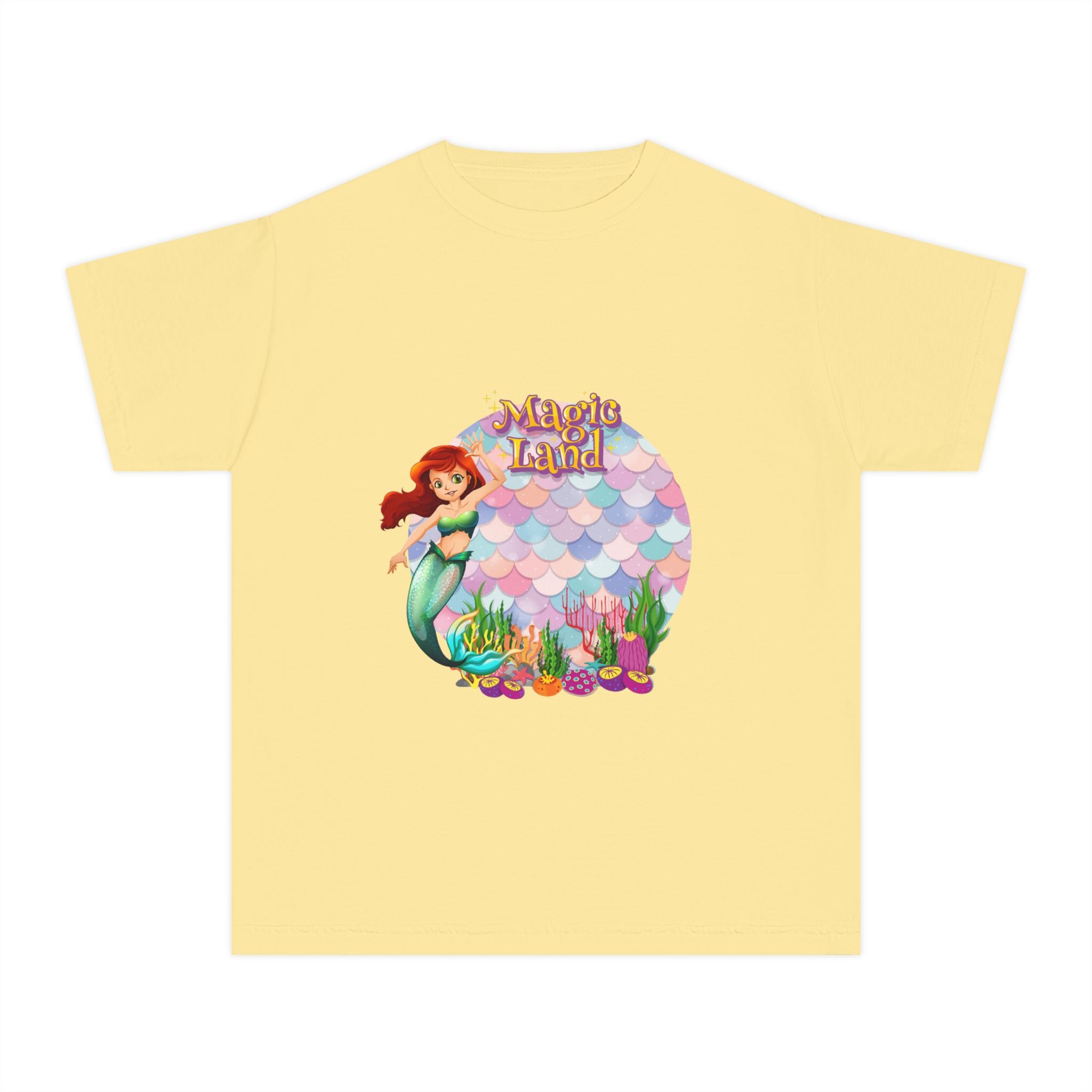 Mermaid Themed Youth Tee - Perfect for Birthdays, Summer Vacations, Beach Days, Parties, and Everyday Wear
