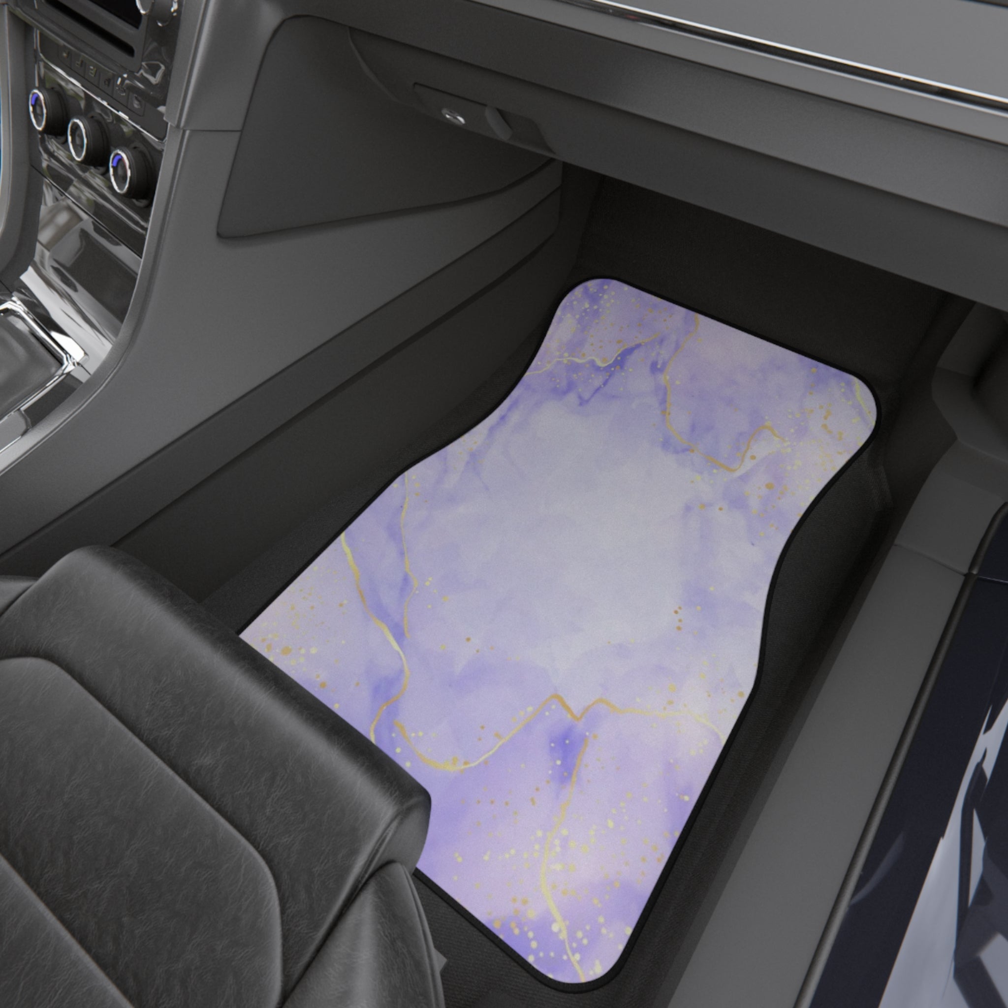 Elegant Purple Marble Car Mats - Stylish Auto Accessories for Women, Car Interior Decor, Gift for New Car Owners, Custom Floor Mats