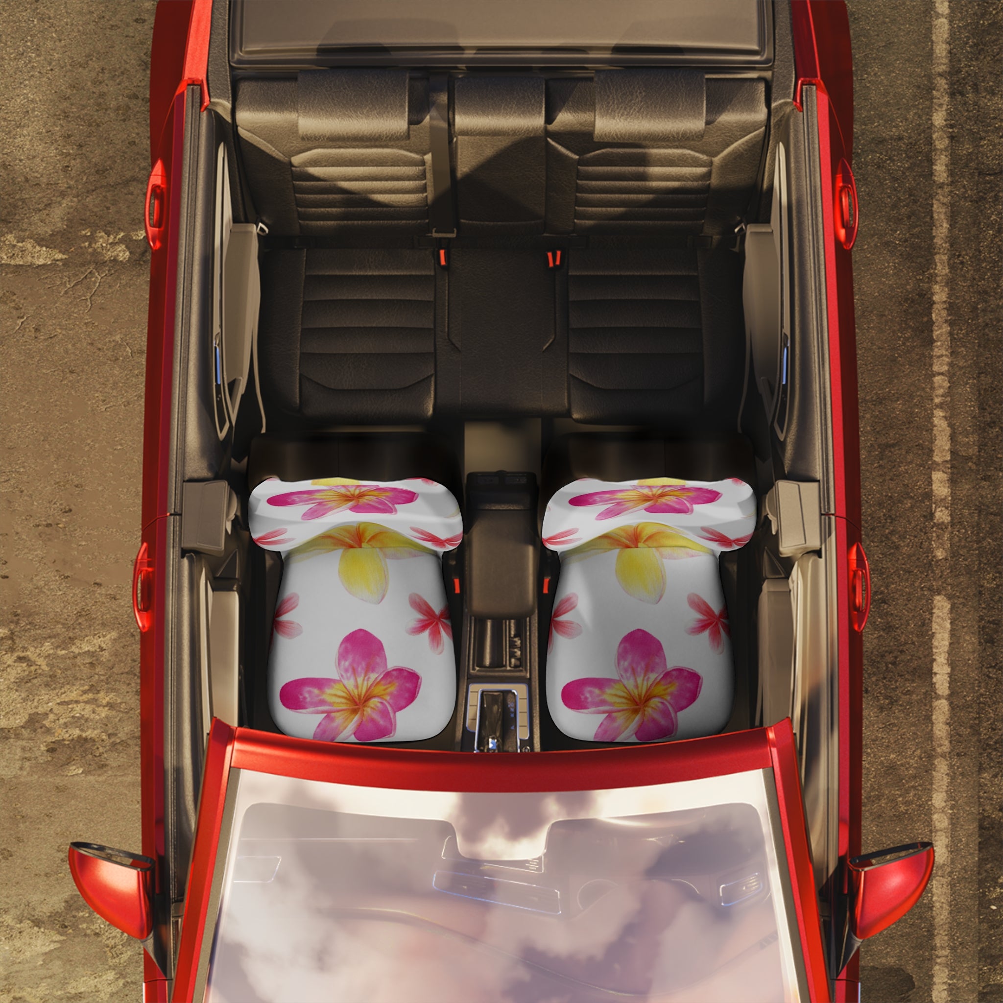 Floral Car Seat Covers, Stylish Auto Accessories, Flower Pattern Seat Protectors, Car Interior Decor, Gift for Flower Lovers