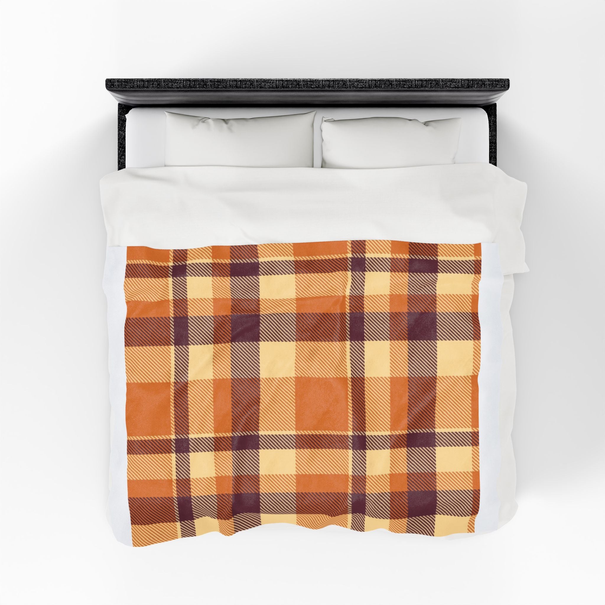 Cozy Plaid Velveteen Plush Blanket | Soft Throw for Fall, Winter, Home Décor, Gifts, Snuggling