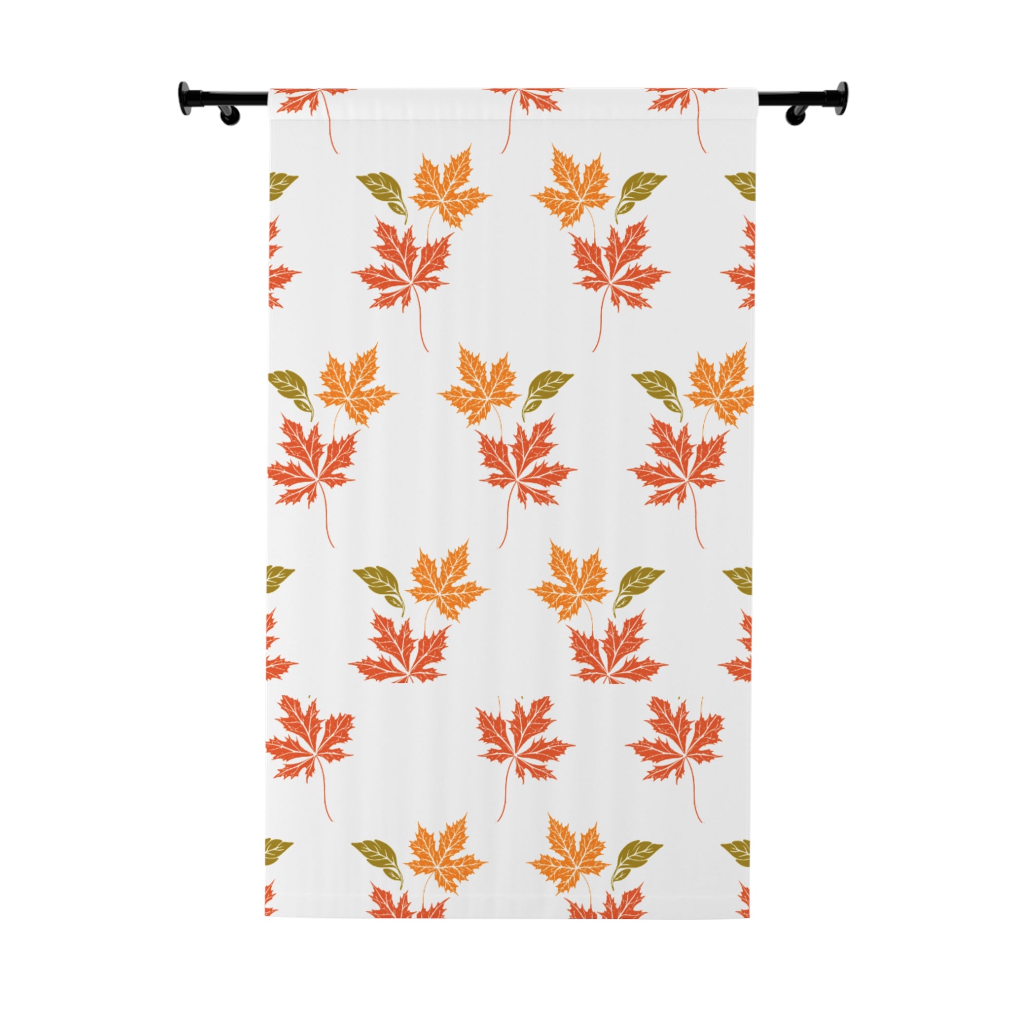 Autumn Leaf Window Curtain, Fall Decor, Seasonal Drapes, Cozy Living Room Accent, Thanksgiving Home Decorations