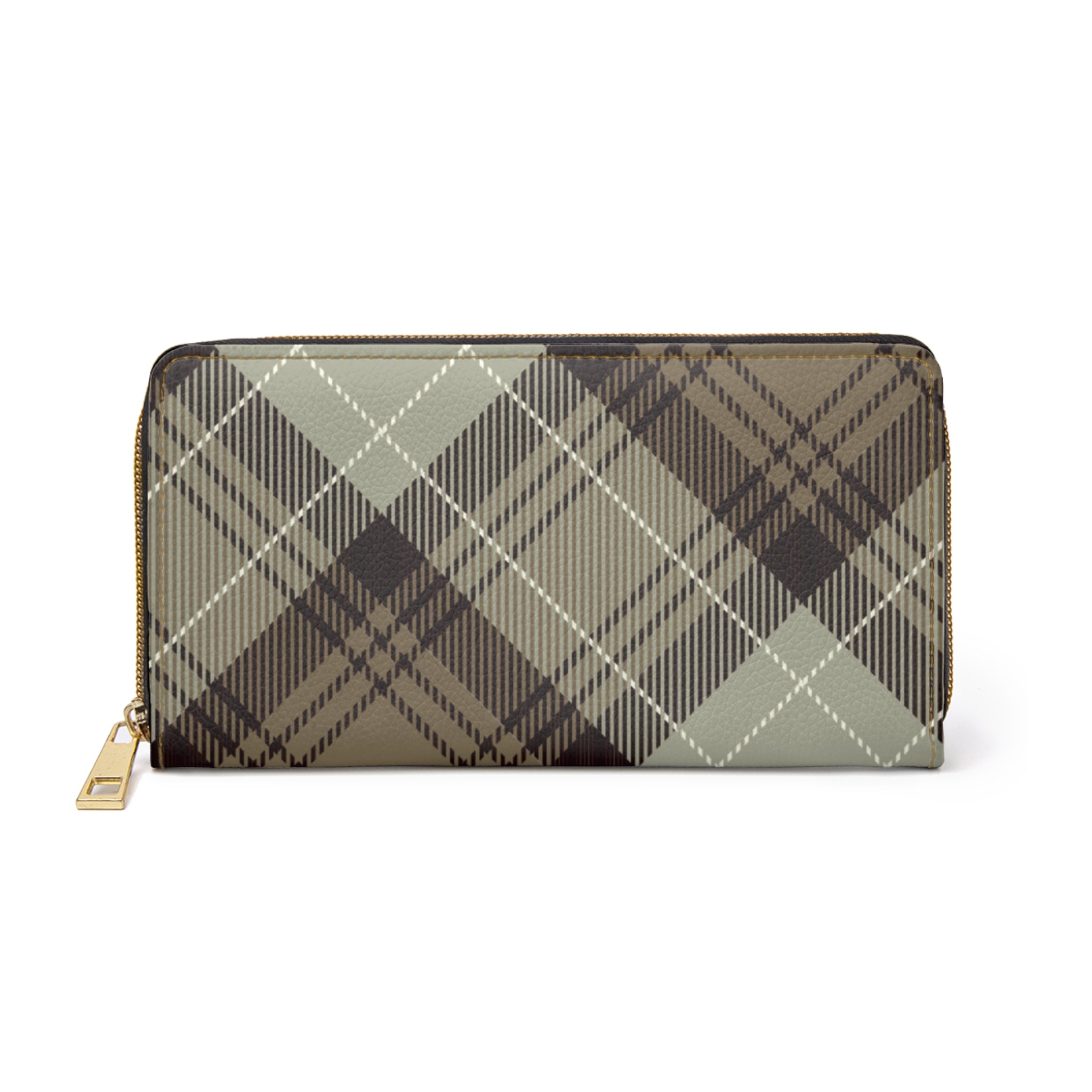 Plaid Zipper Wallet - Chic Organizer for Everyday Use, Perfect for Gifting - Ladies Wallet, Fashion Accessory, Stylish Clutch