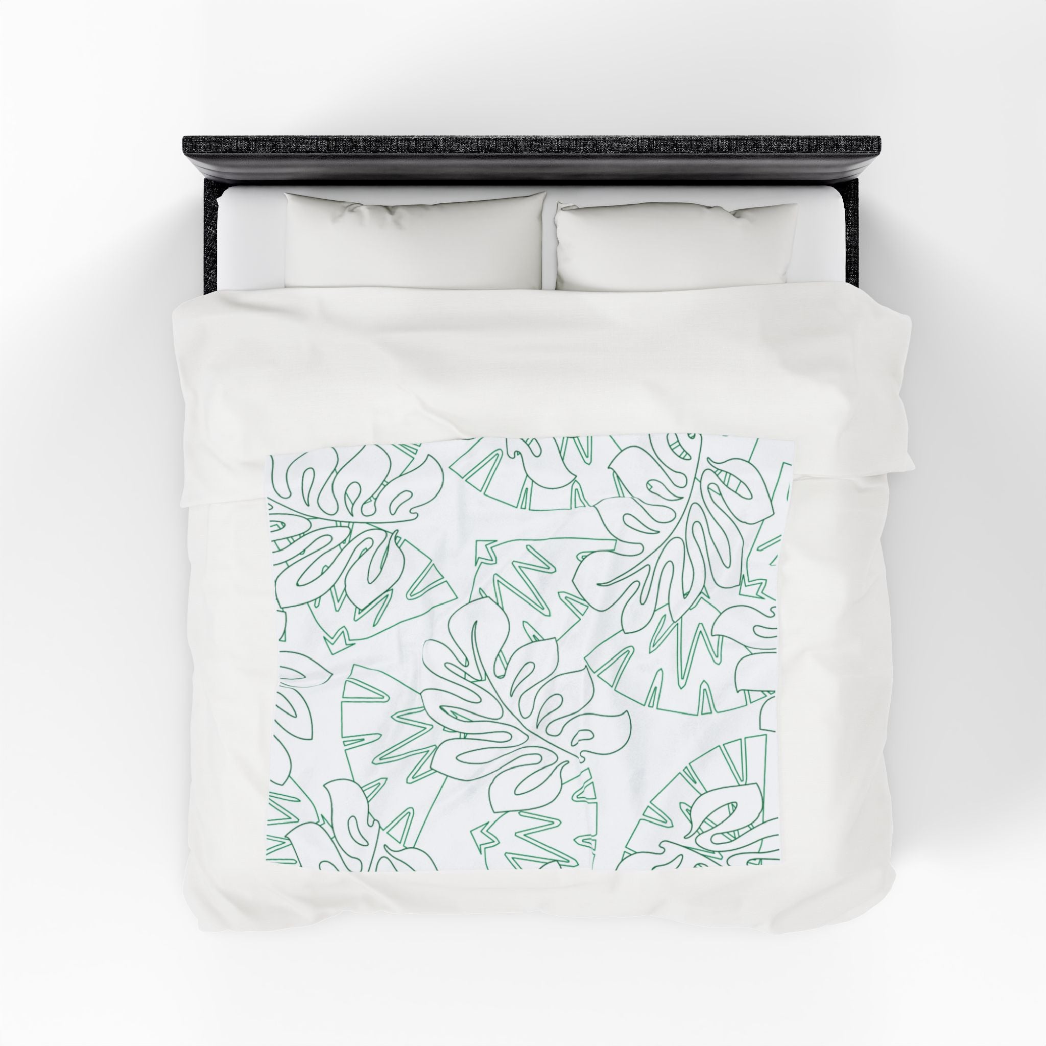 Tropical Leaves Plush Blanket - Cozy, Soft, Decorative Throw for Home, Gift for Her, Summer Vibes, Relaxation Decor