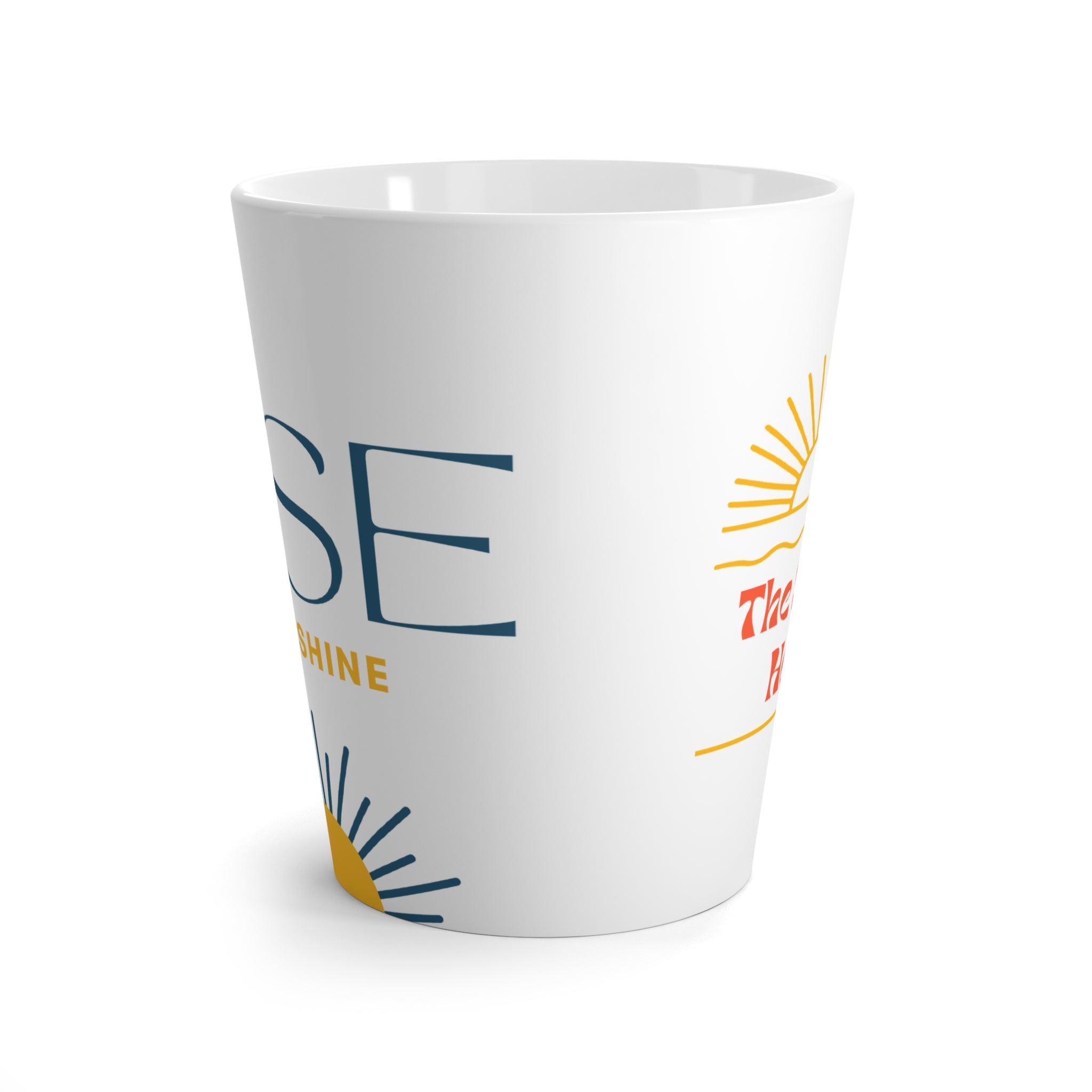 Rise and Shine Latte Mug, Motivational Coffee Cup, Positive Morning Mug, Gift for Coffee Lovers, Brighten Your Day Mug