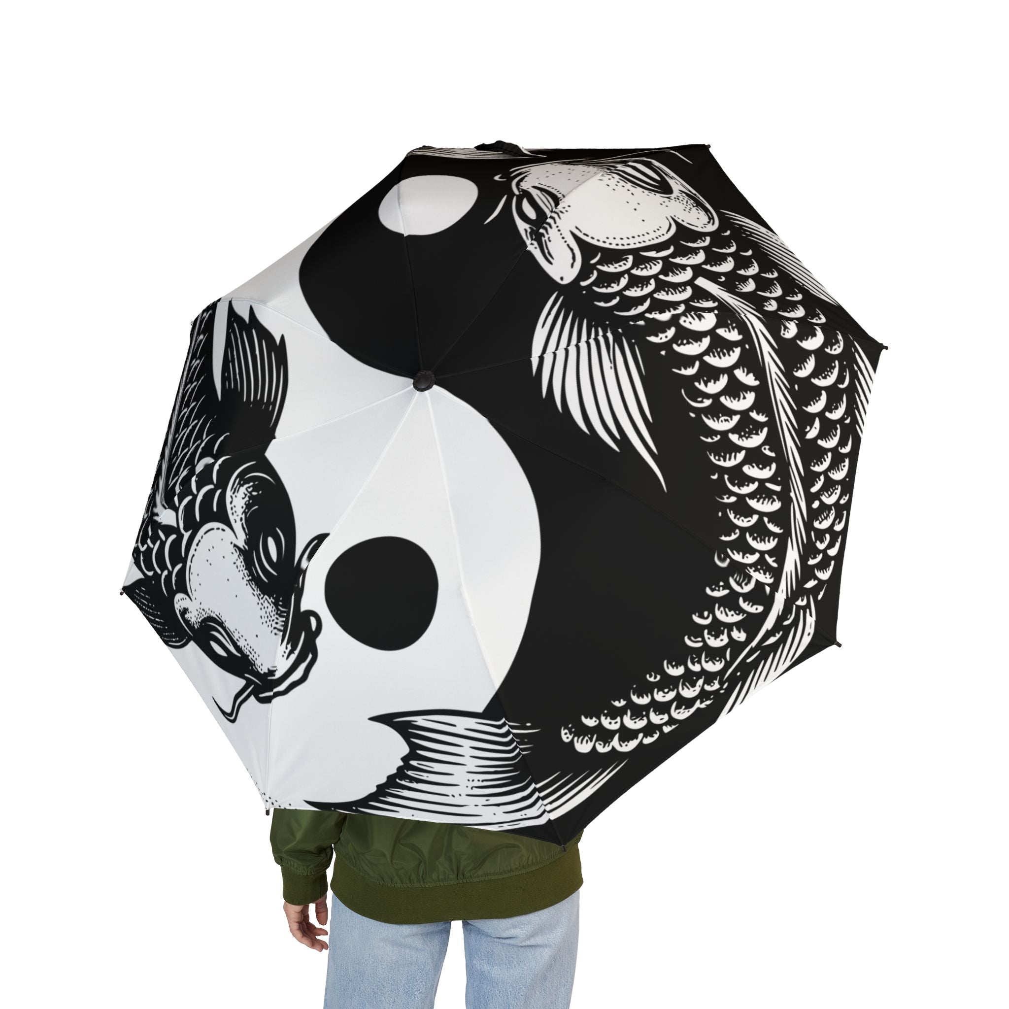 Stylish Koi Fish Umbrella | Waterproof Foldable Parasol for Rainy Days, Travel, Gifting, Outdoor Events, & Home Decor