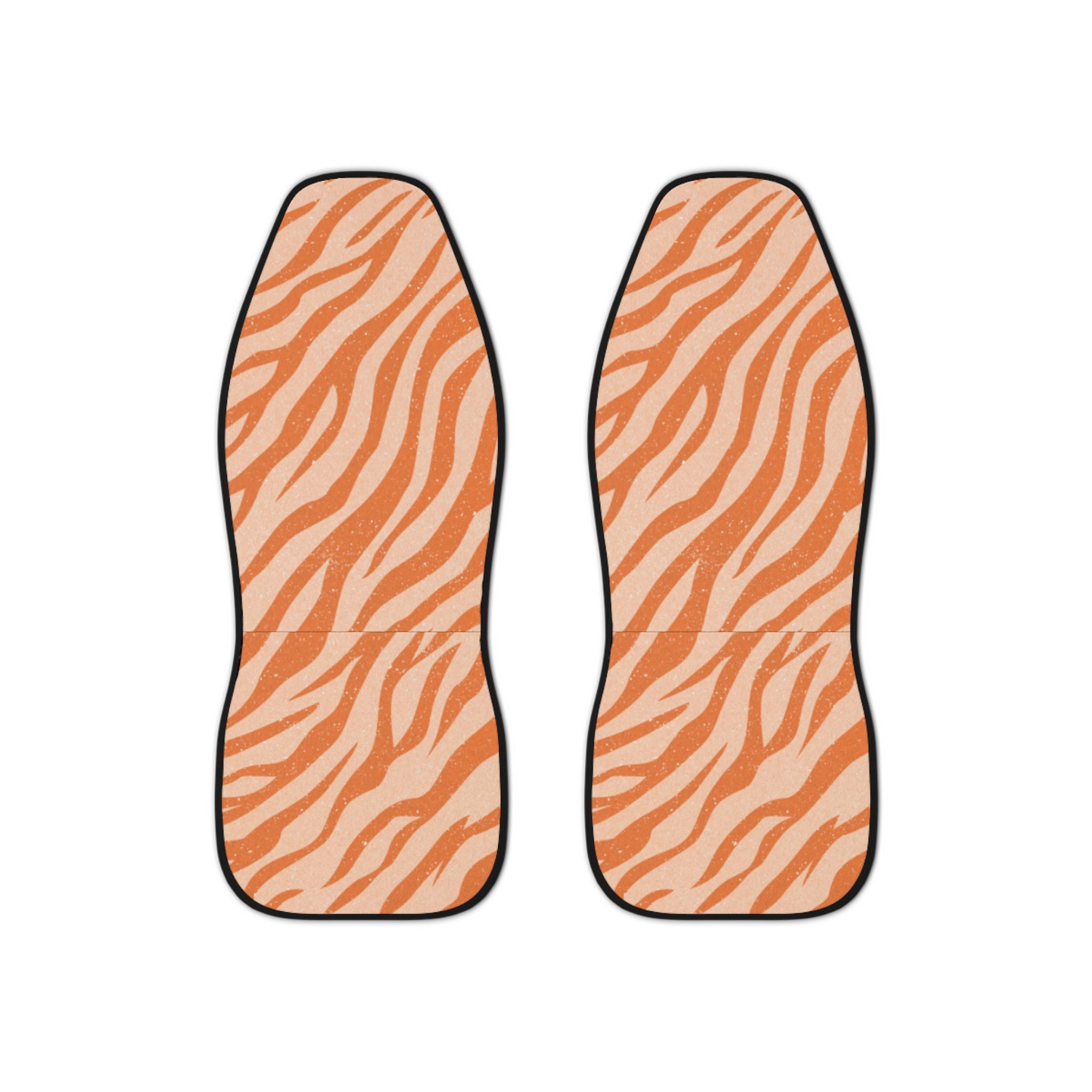 Wildlife-Inspired Car Seat Covers, Orange Zebra Print, Animal Lover Gift, Auto Accessories, Car Decor, Safari Theme