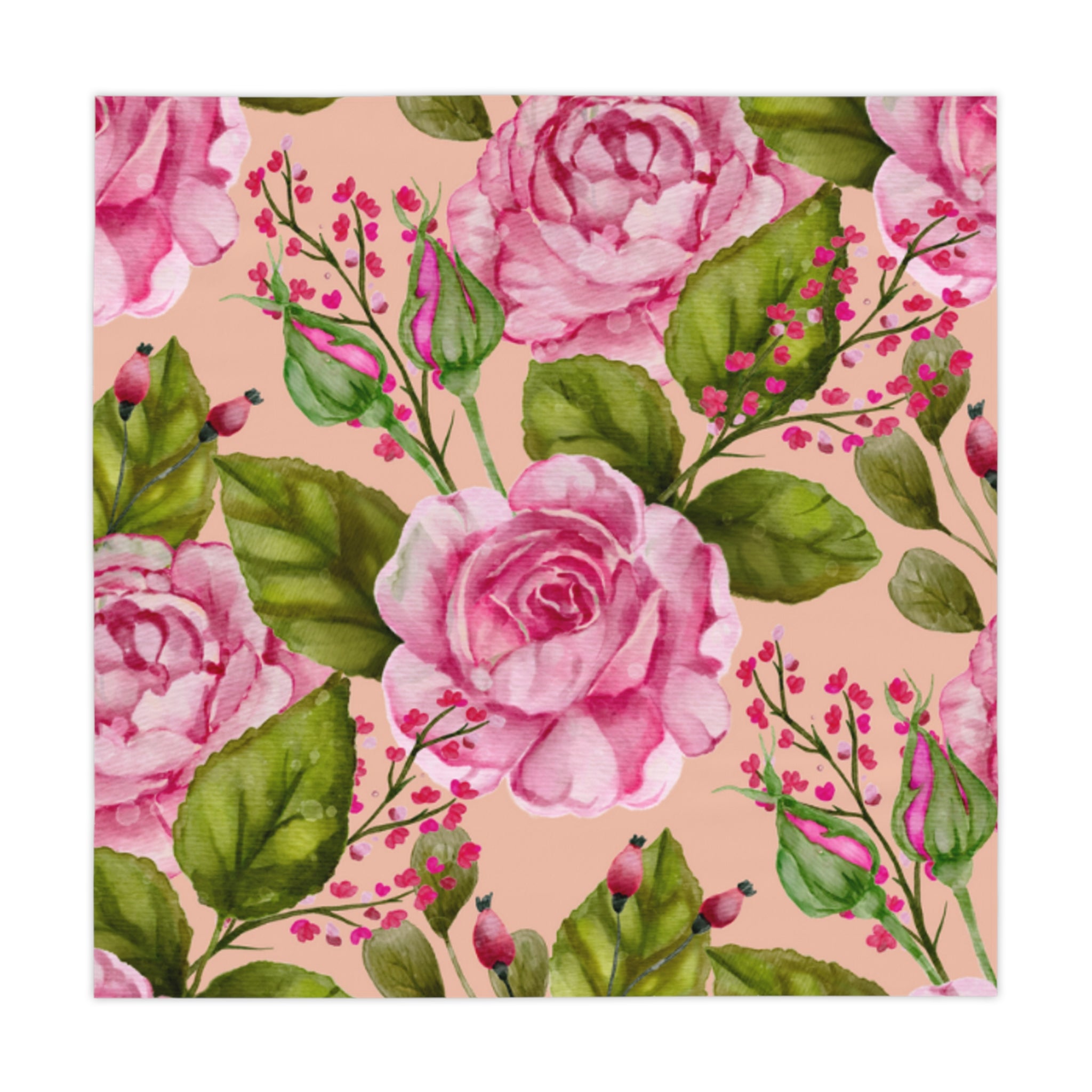Rose Floral Tablecloth - Elegant Dining Decor, Wedding Table Cover, Spring Table Setting, Mother's Day Gift, Home Decor