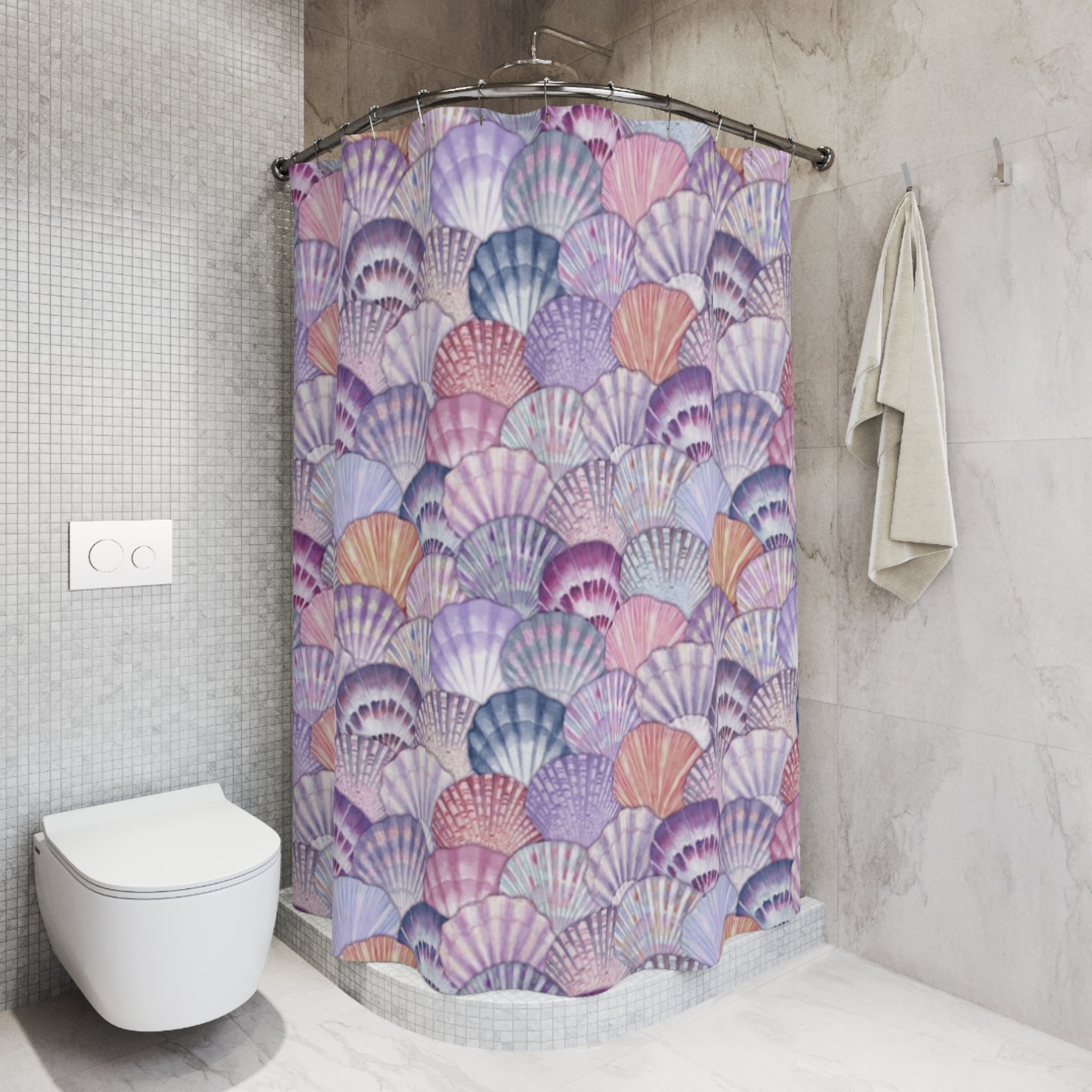 Seashell Shower Curtains, Ocean Decor, Bathroom Update, Nautical Gifts, Coastal Style, Beachy Vibes
