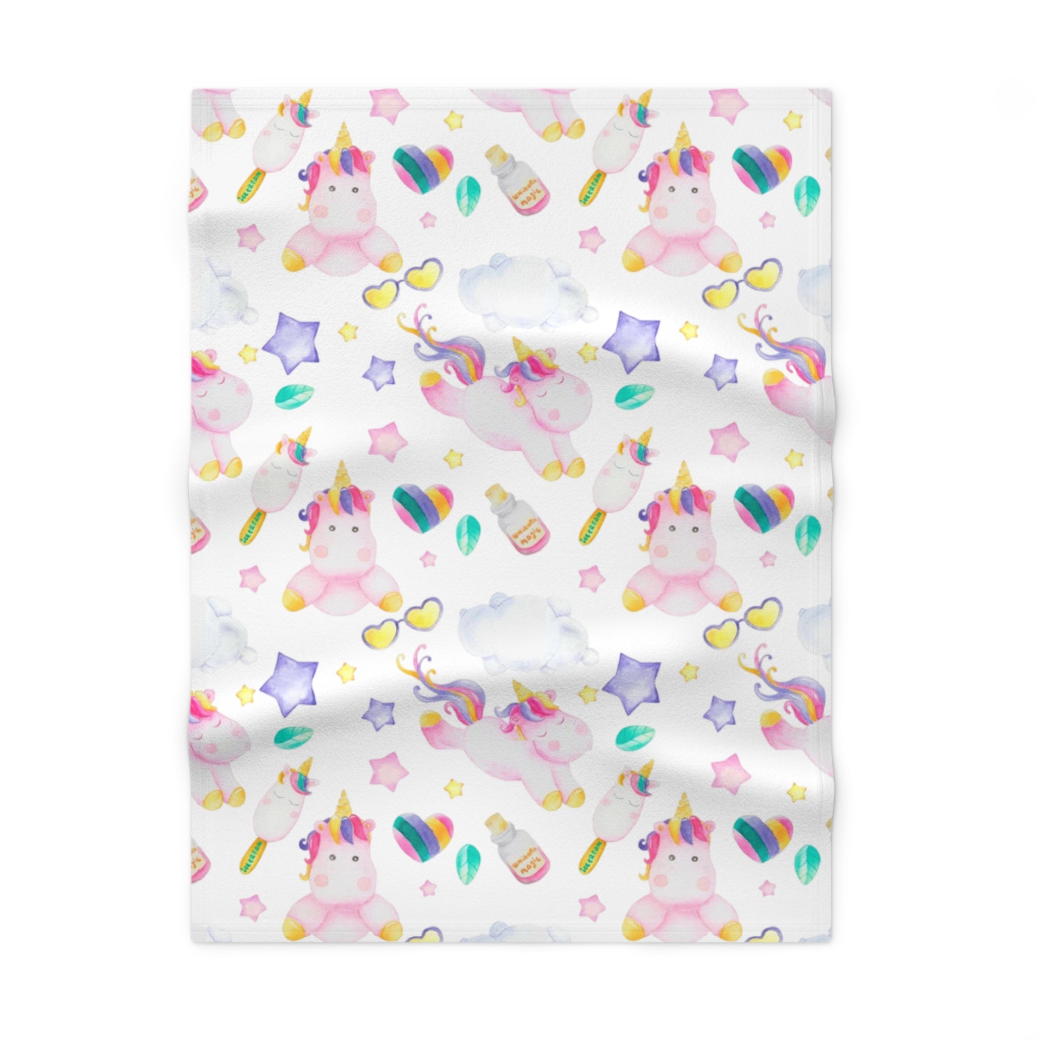 Unicorn Baby Blanket - Cozy Fleece for nurseries, Baby Showers, Kids' Rooms, Birthdays, Soft Throw for Little Ones, Adorable Nursery Decor