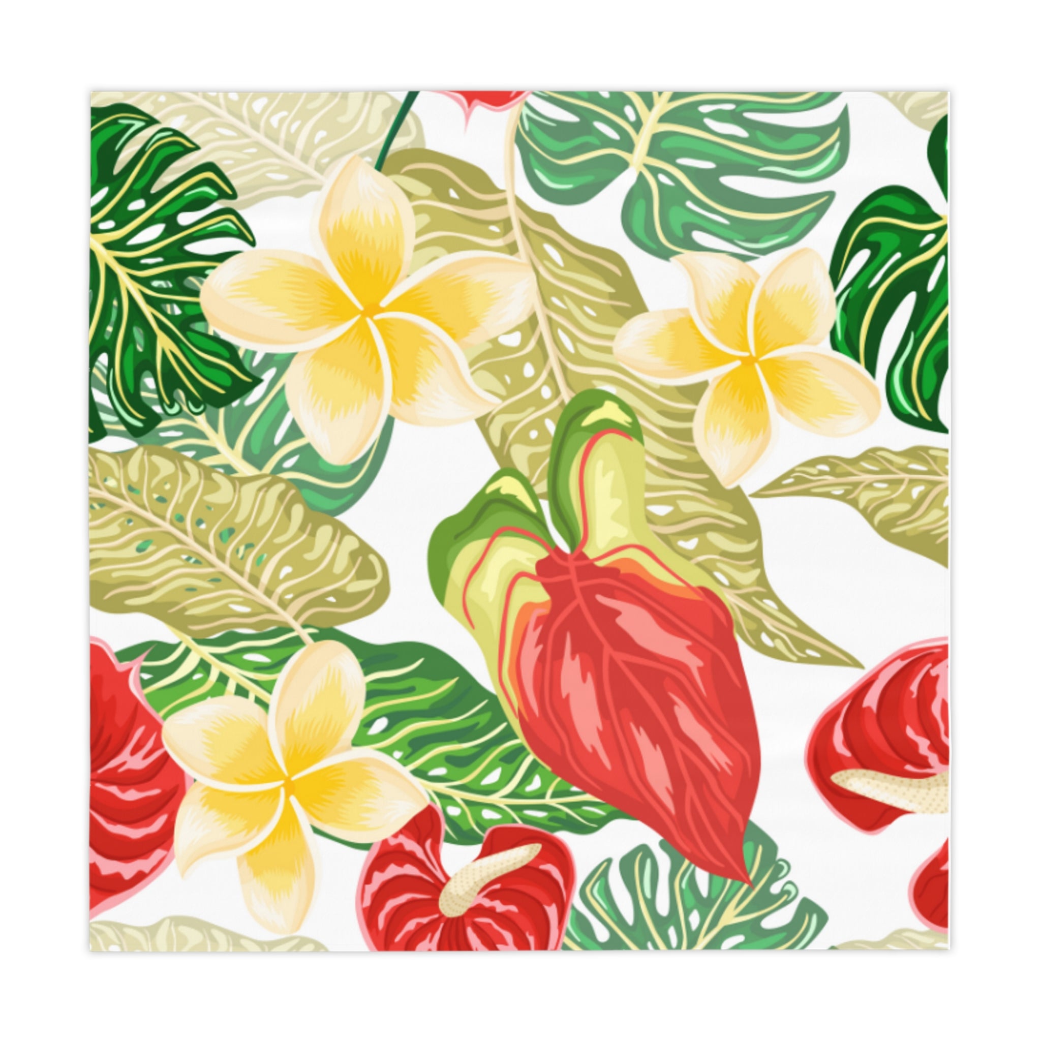 Hawaiian Tropical Floral Tablecloth, Picnic Decor, Summer Celebration, Party Dining, Boho Home Style
