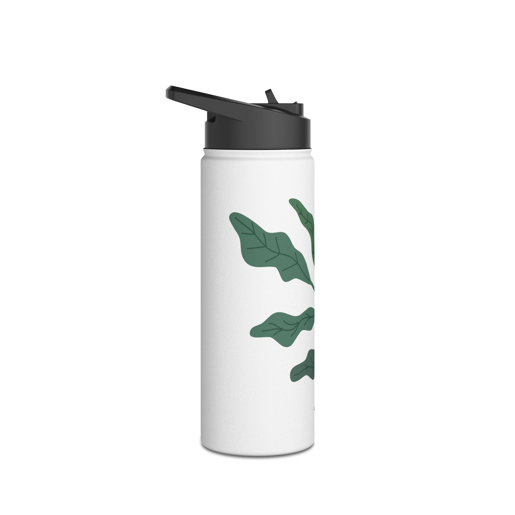 Water Bottle, Standard Lid, Tropical Island Design - Stainless Steel, Reusable, Eco-Friendly, Leakproof, Outdoor Travel Mug