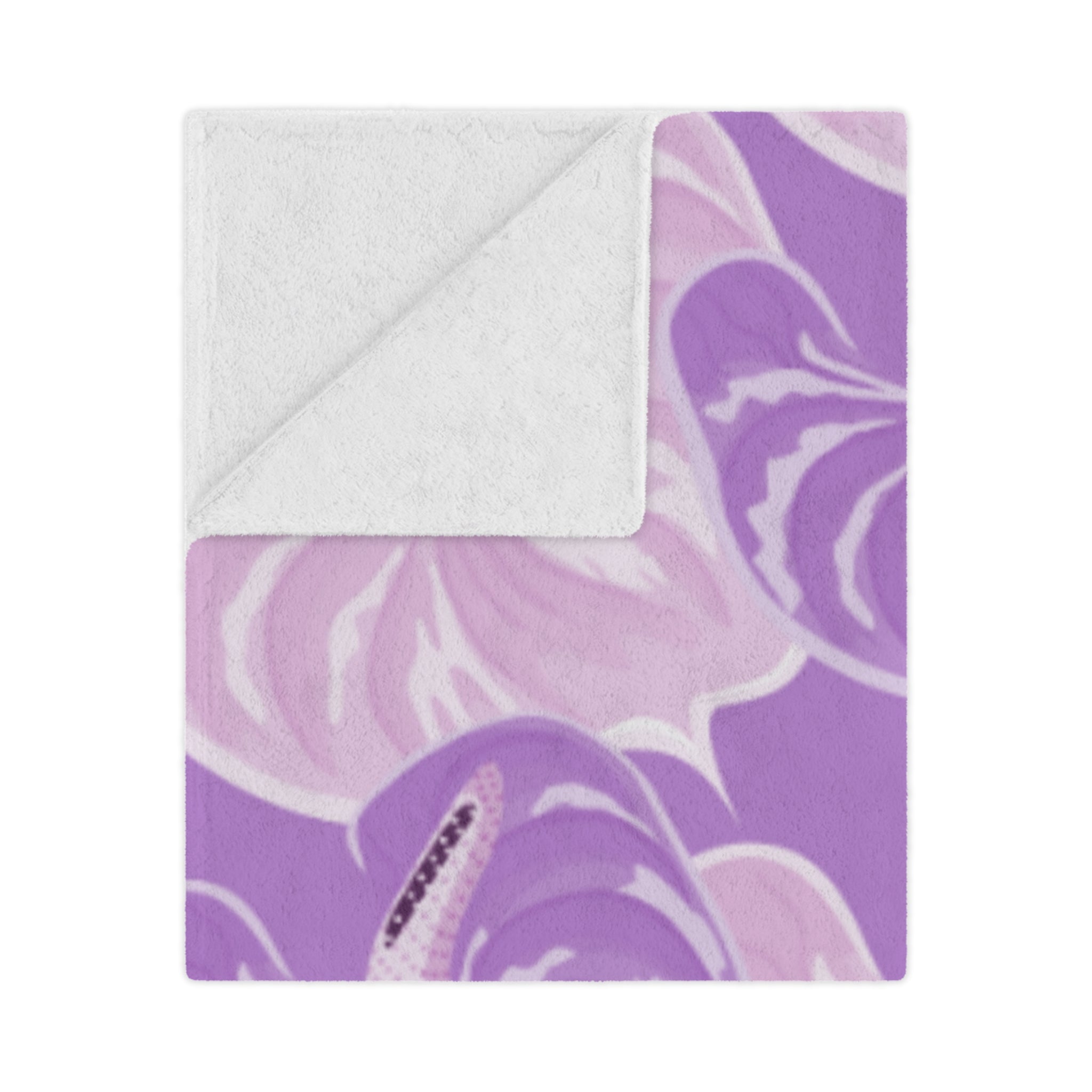 Lavender Floral Minky Blanket, Cozy Throw for Kids, Soft Baby Blanket, Flower Pattern Blankie, Perfect Gift for Girls