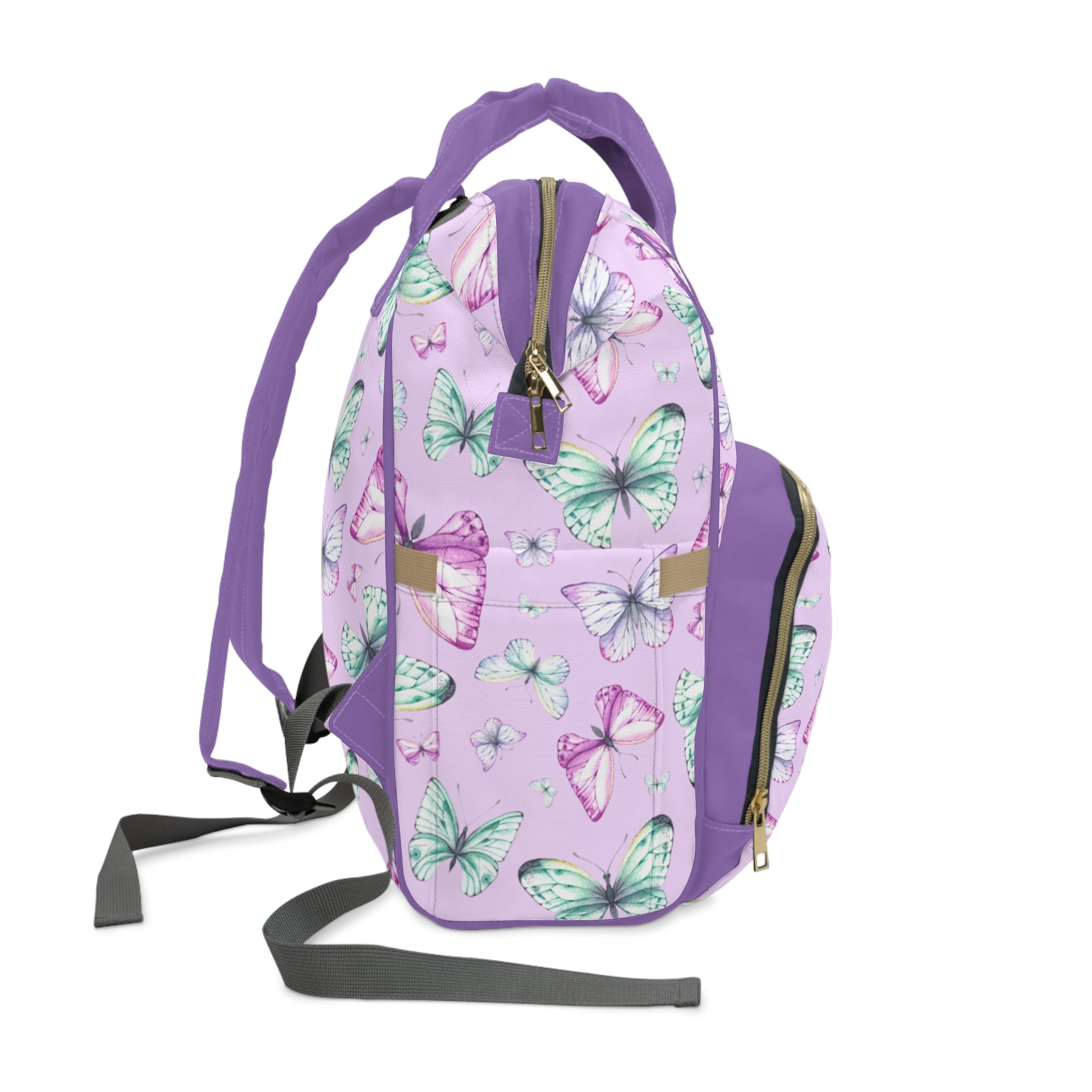 Butterfly Print Diaper Backpack - Stylish Baby Bag, Mom Gift, Travel Backpack, Baby Shower Present, Kid's Essentials
