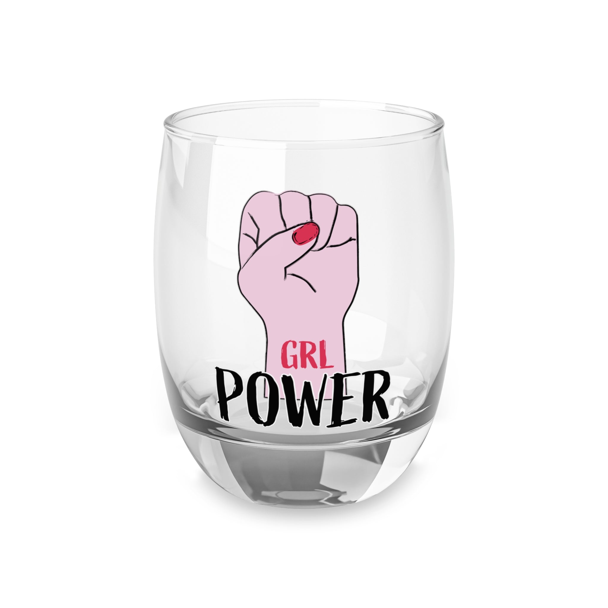 Empowering Whiskey Glass - GRL POWER, Feminist Gift, Home Bar Decor, Unique Glassware, Birthday Present, Celebration