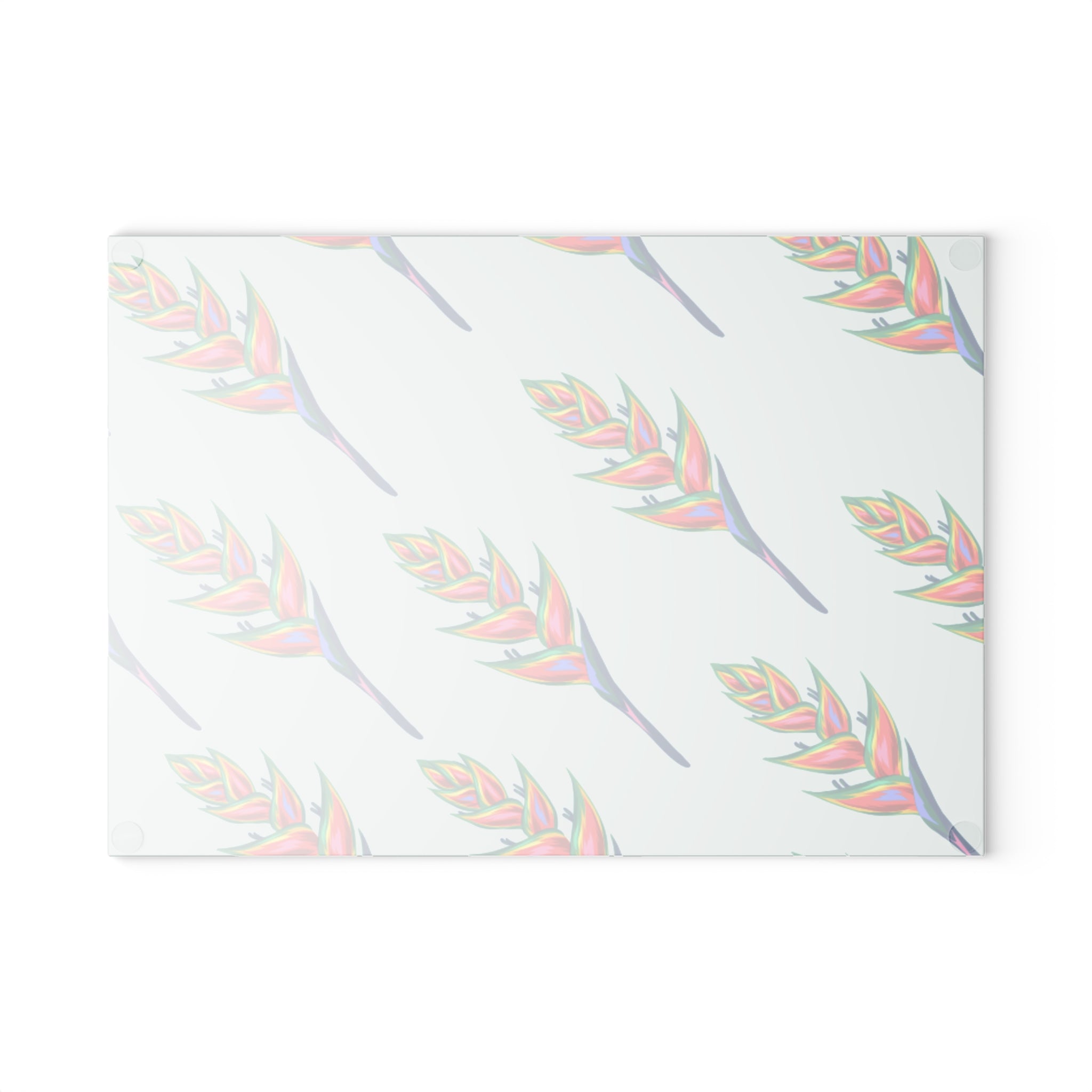 Vibrant Tropical Glass Cutting Board, Kitchen Décor, Gift for Home Chefs, Housewarming Present, Tropical Party Supply