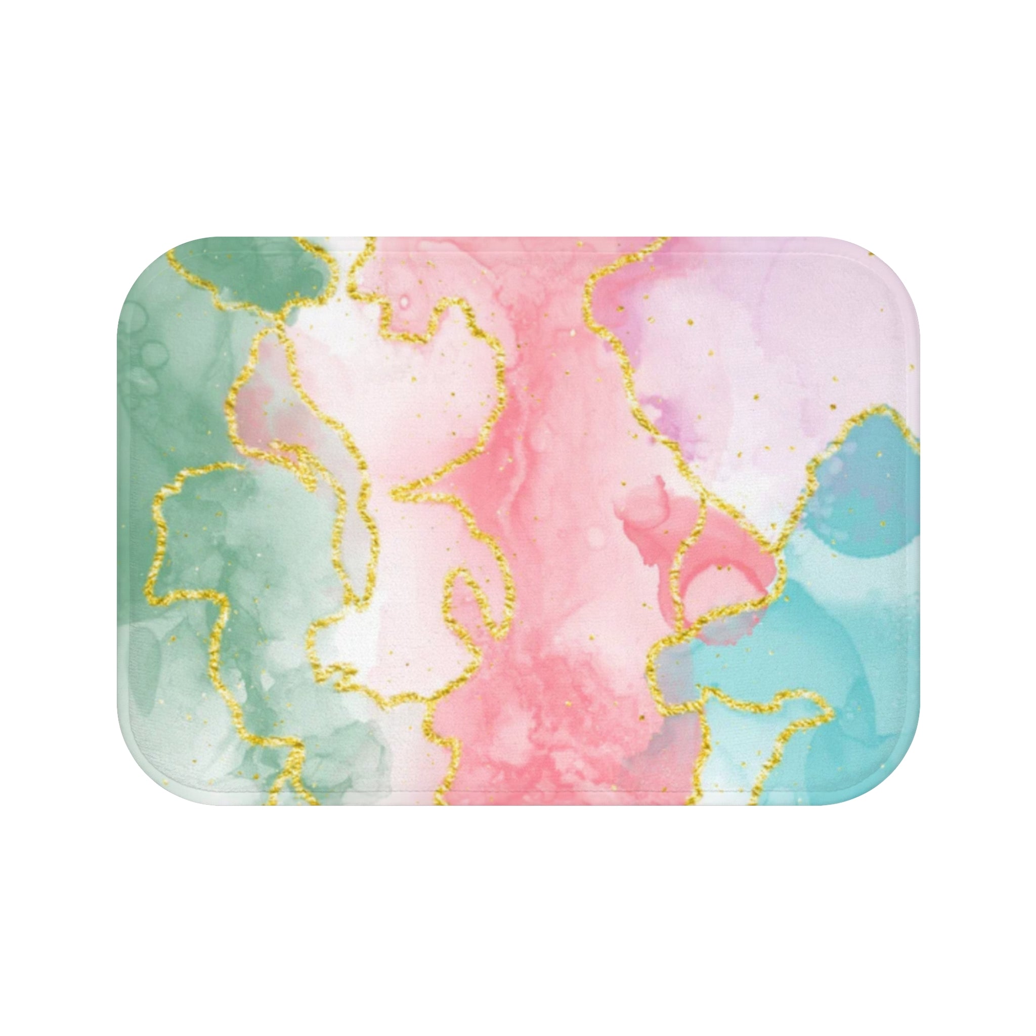 Elegant Floral Bath Mat - Soft Watercolor Bathroom Decor, Non-Slip, Luxury Home Accessory, Ideal for Relaxing Spaces, Shower Gift Idea