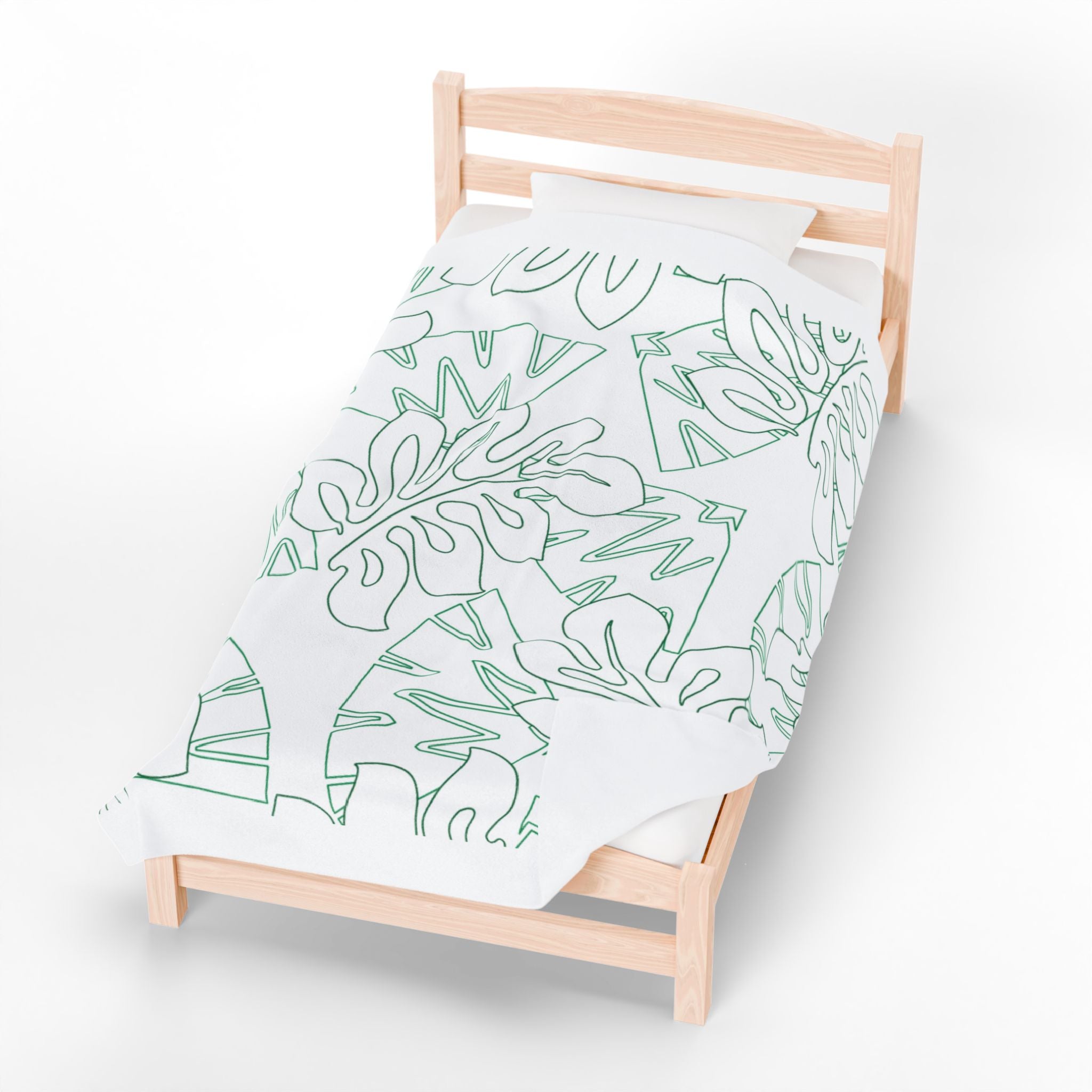Tropical Leaves Plush Blanket - Cozy, Soft, Decorative Throw for Home, Gift for Her, Summer Vibes, Relaxation Decor