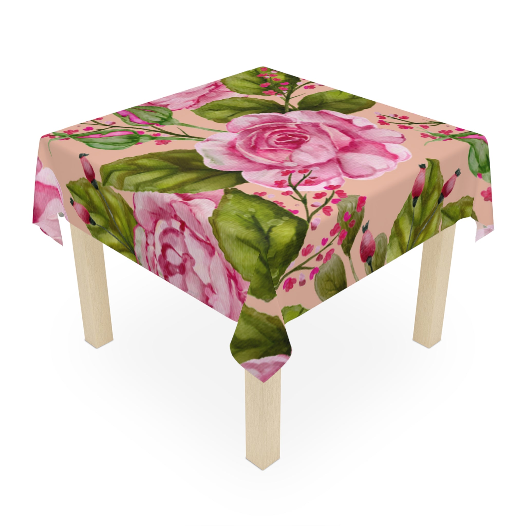 Rose Floral Tablecloth - Elegant Dining Decor, Wedding Table Cover, Spring Table Setting, Mother's Day Gift, Home Decor