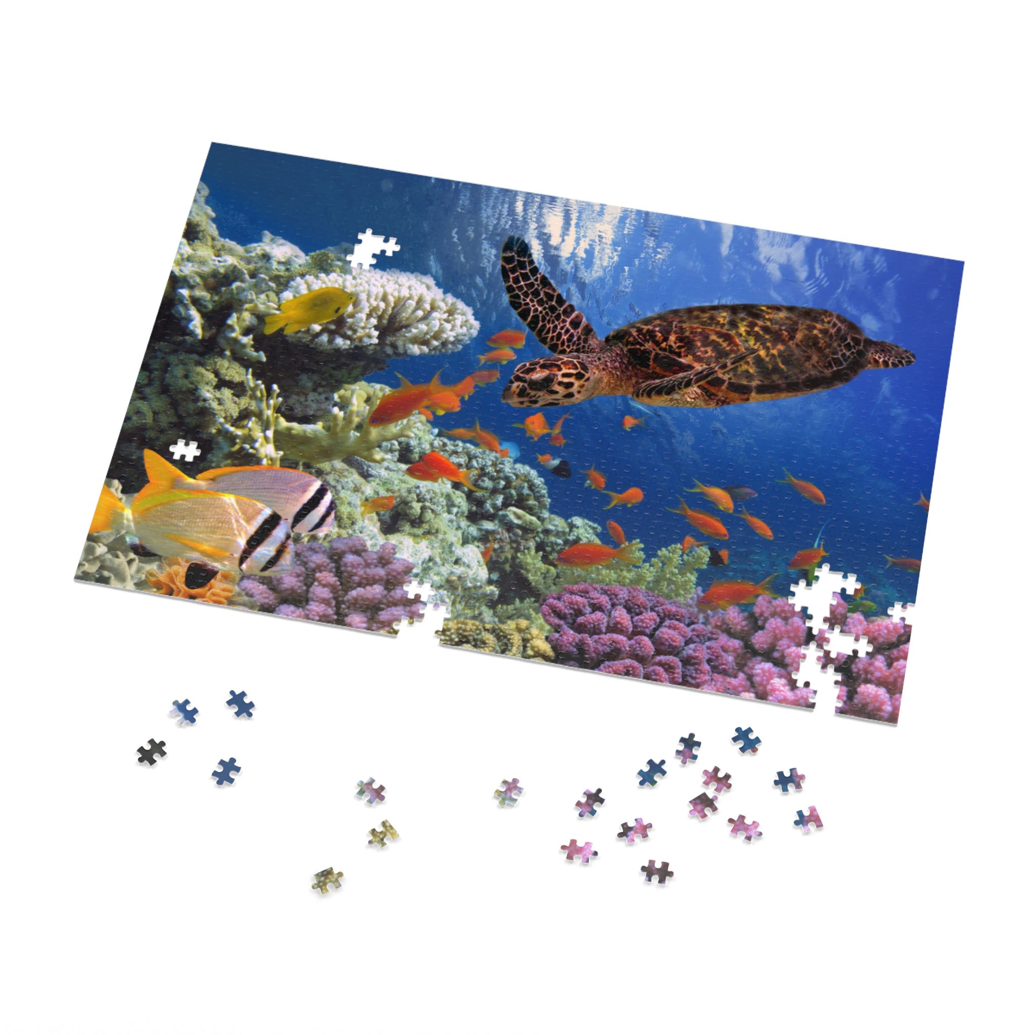 Jigsaw Puzzle: Under the Sea Turtle Calming Design