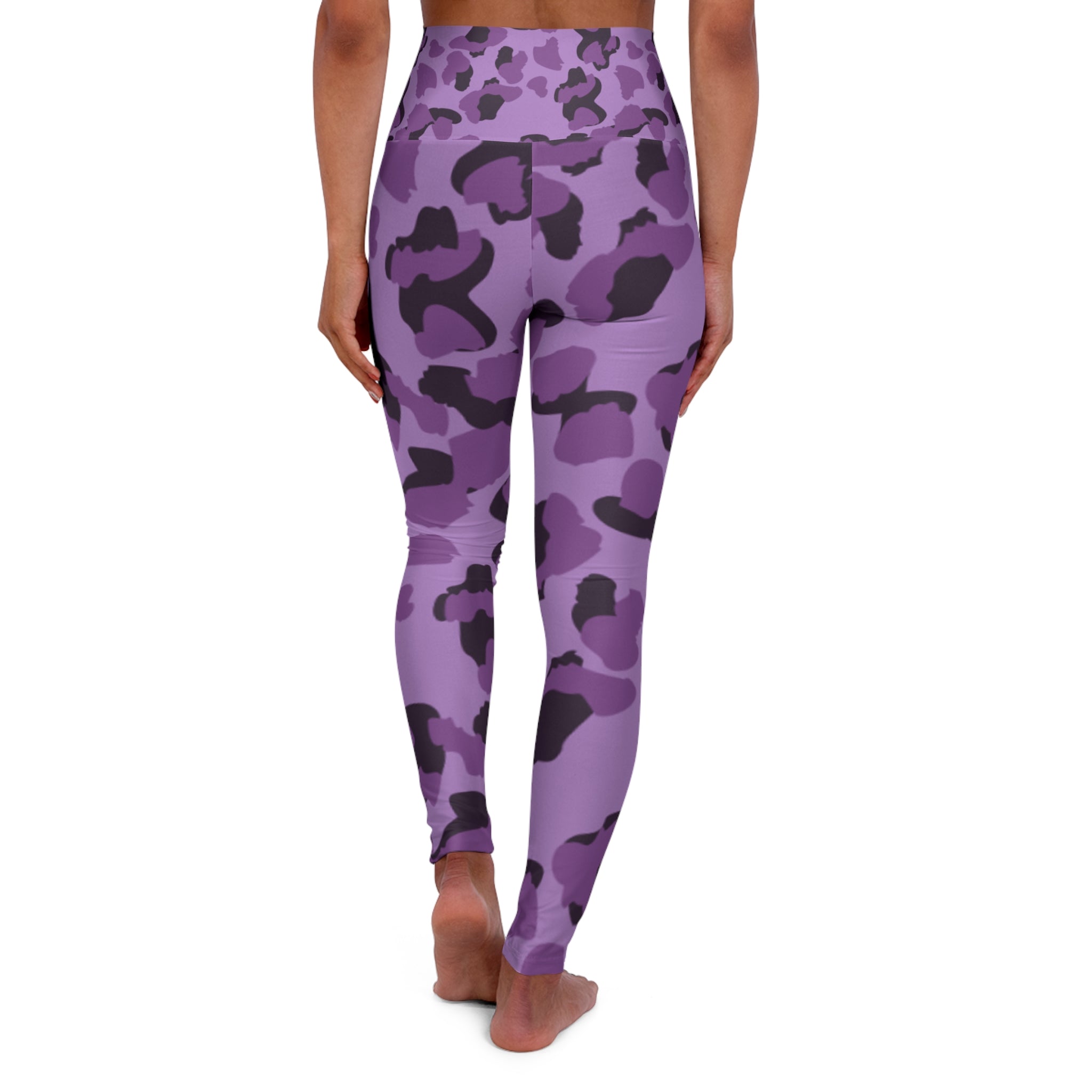Purple Camo High Waisted Yoga Leggings, Workout Pants, Activewear, Fitness Fashion, Stylish Leggings, Comfortable Leggings