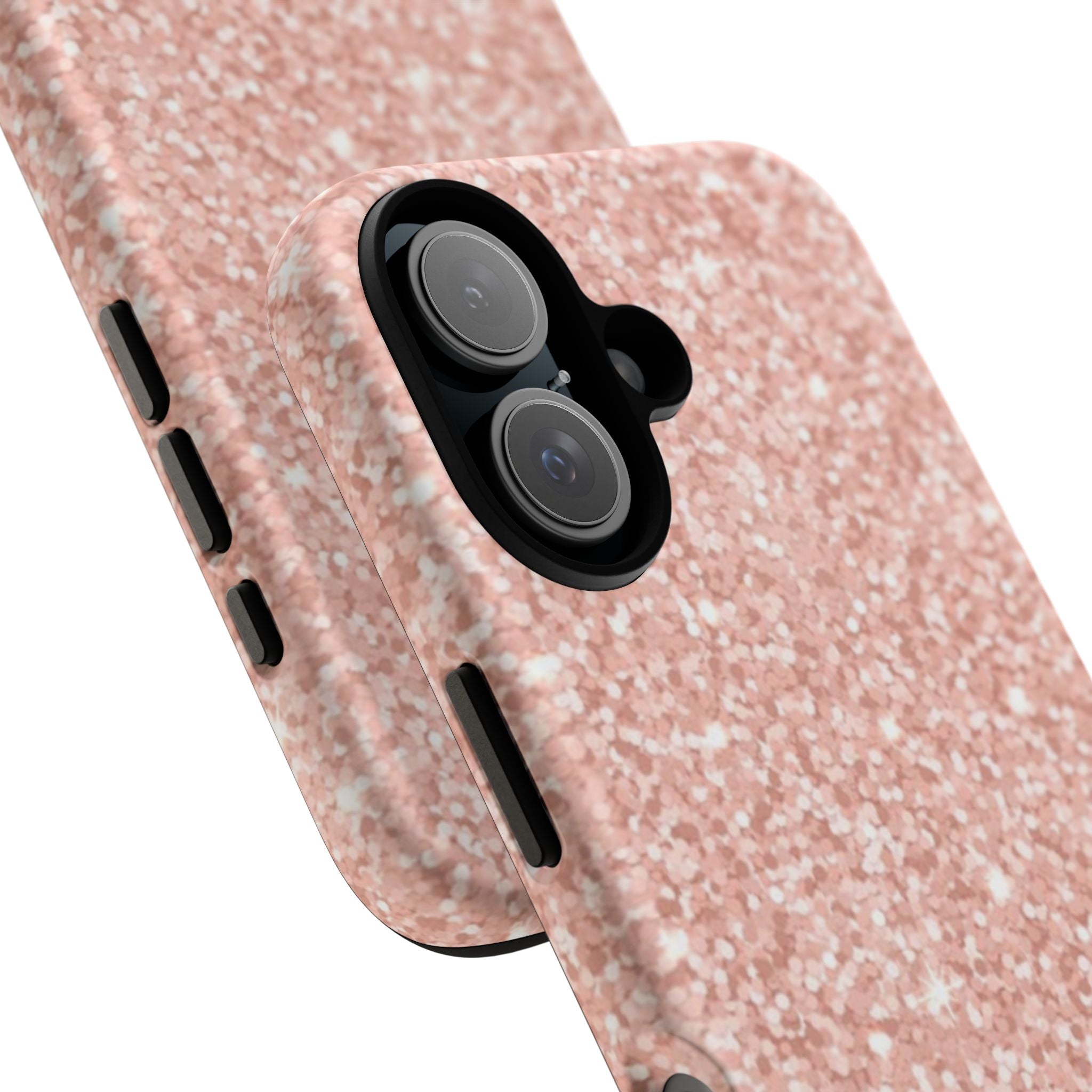 Rose Gold Glitter Phone Case, Tough Cases, Fashion Accessories, Unique Gifts, Birthday Present, Trendy Tech