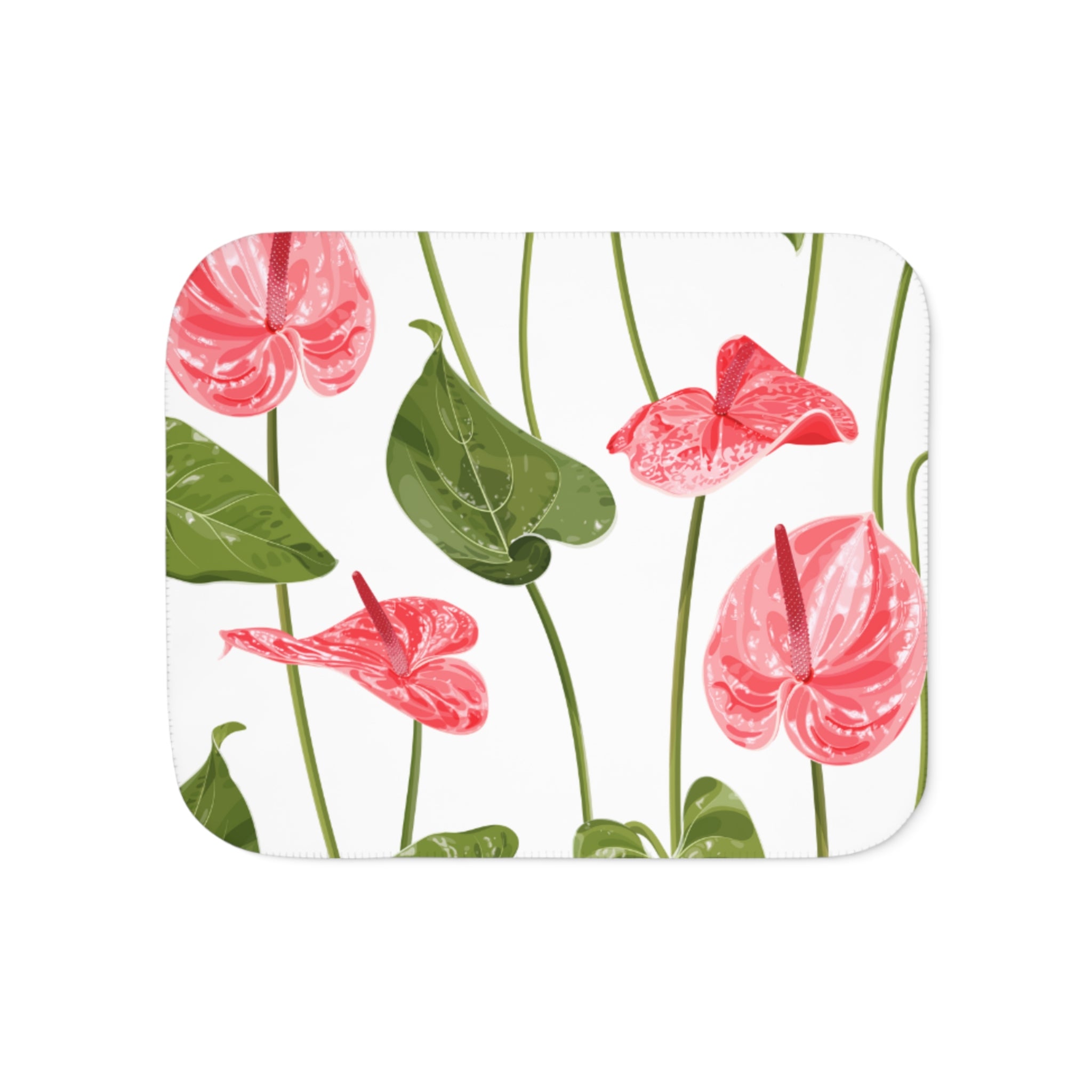 Floral Sherpa Blanket, Cozy Throw for Home, Perfect for Gifting, Floral Home Decor, Ideal for Winter, Living Room Accessory