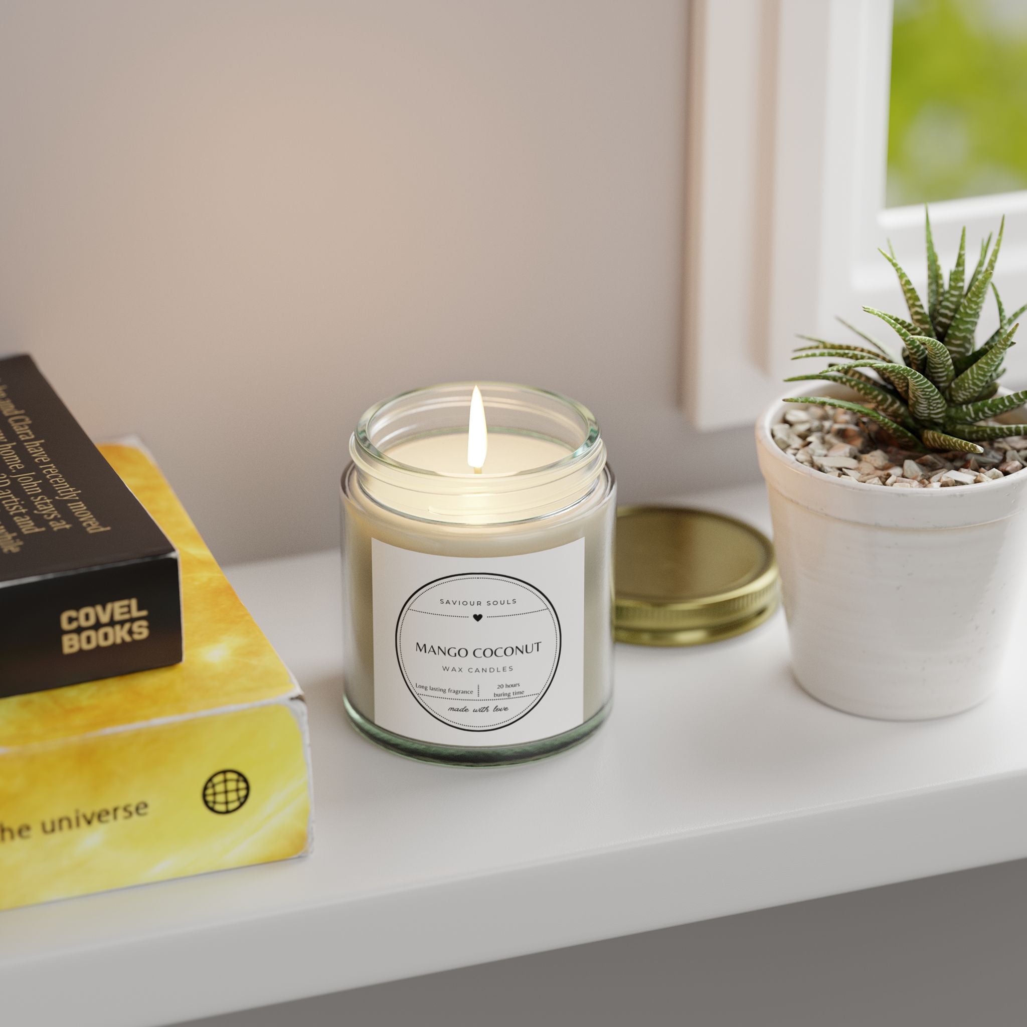 Mango Coconut Scented Candles | 4oz & 9oz | Relaxing Aromatherapy | Home Decor | Gifts for Her
