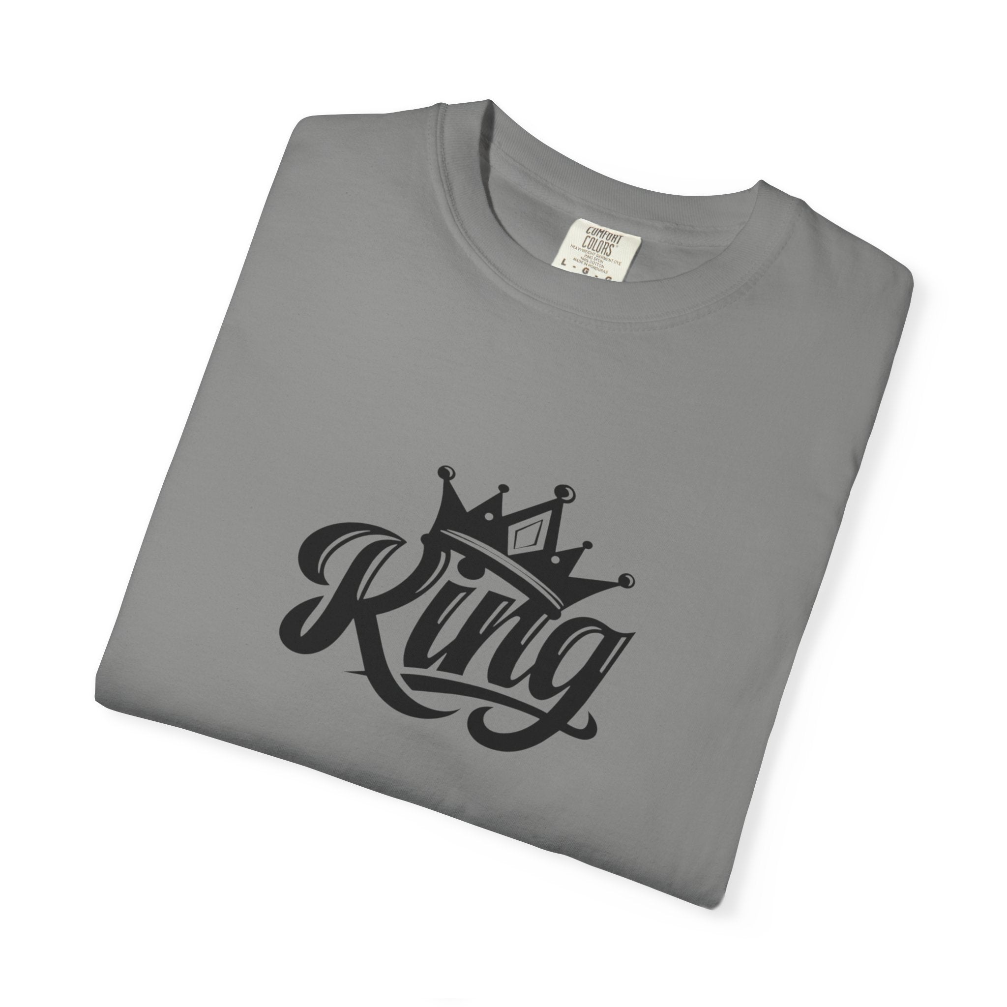 King Crown Garment-Dyed T-Shirt for Men and Women | Unisex Casual Tee, Gift for Dad, Birthday Shirt, Streetwear Style