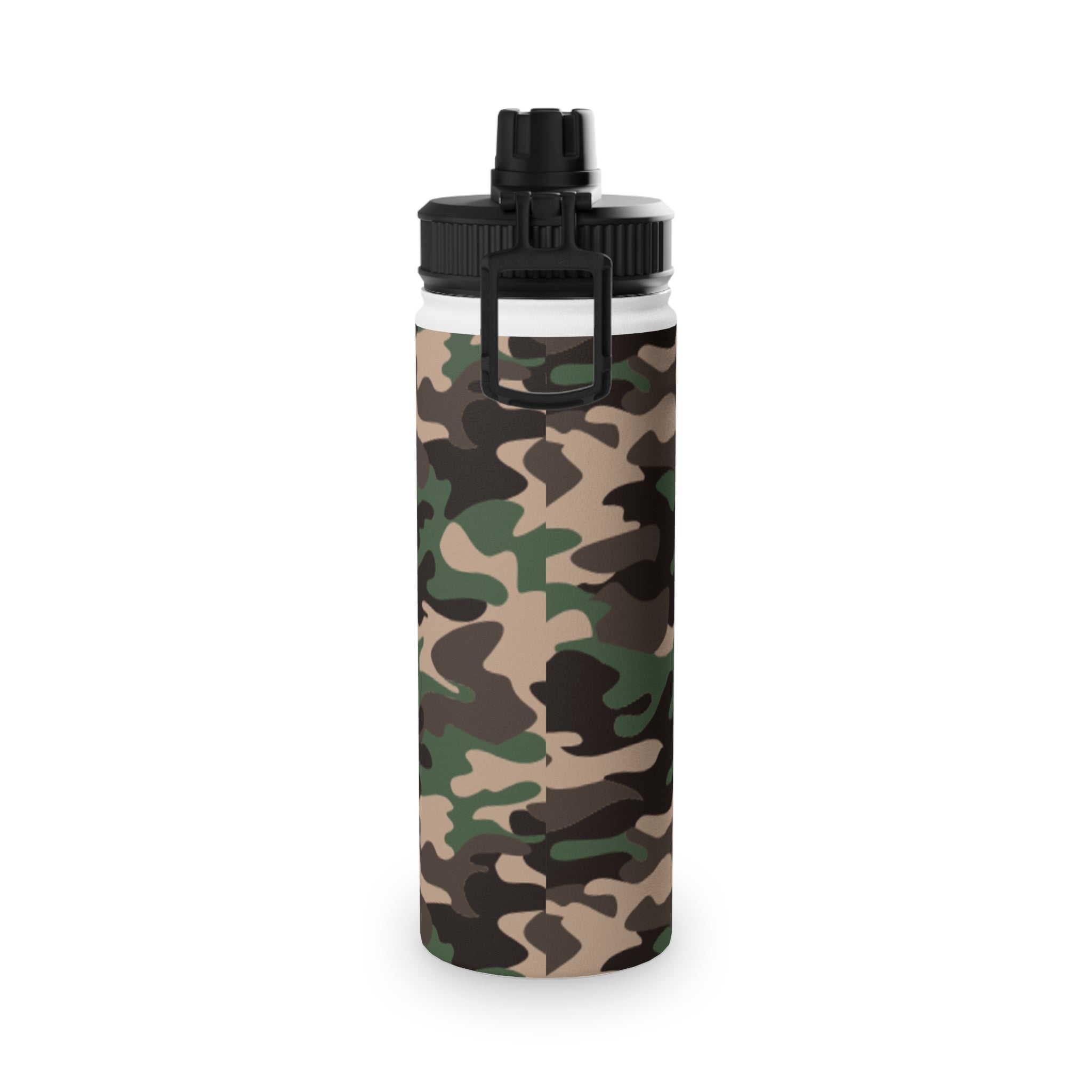 Camo Stainless Steel Water Bottle - Durable, Sporty Hydration, Travel Friendly, Outdoor Adventures, Fitness, Gifts