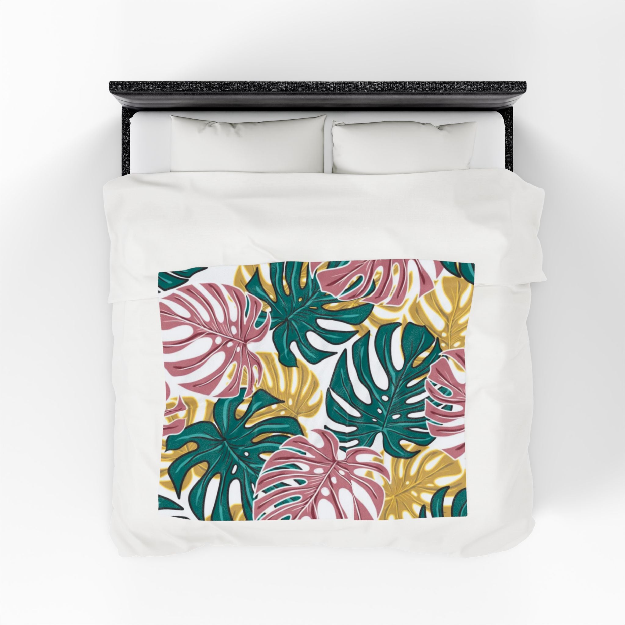 Tropical Velveteen Plush Blanket | Soft & Cozy Throw for Relaxation, Home Decor, Gift, Tropical Vibe, Indoor Comfort, Every Season