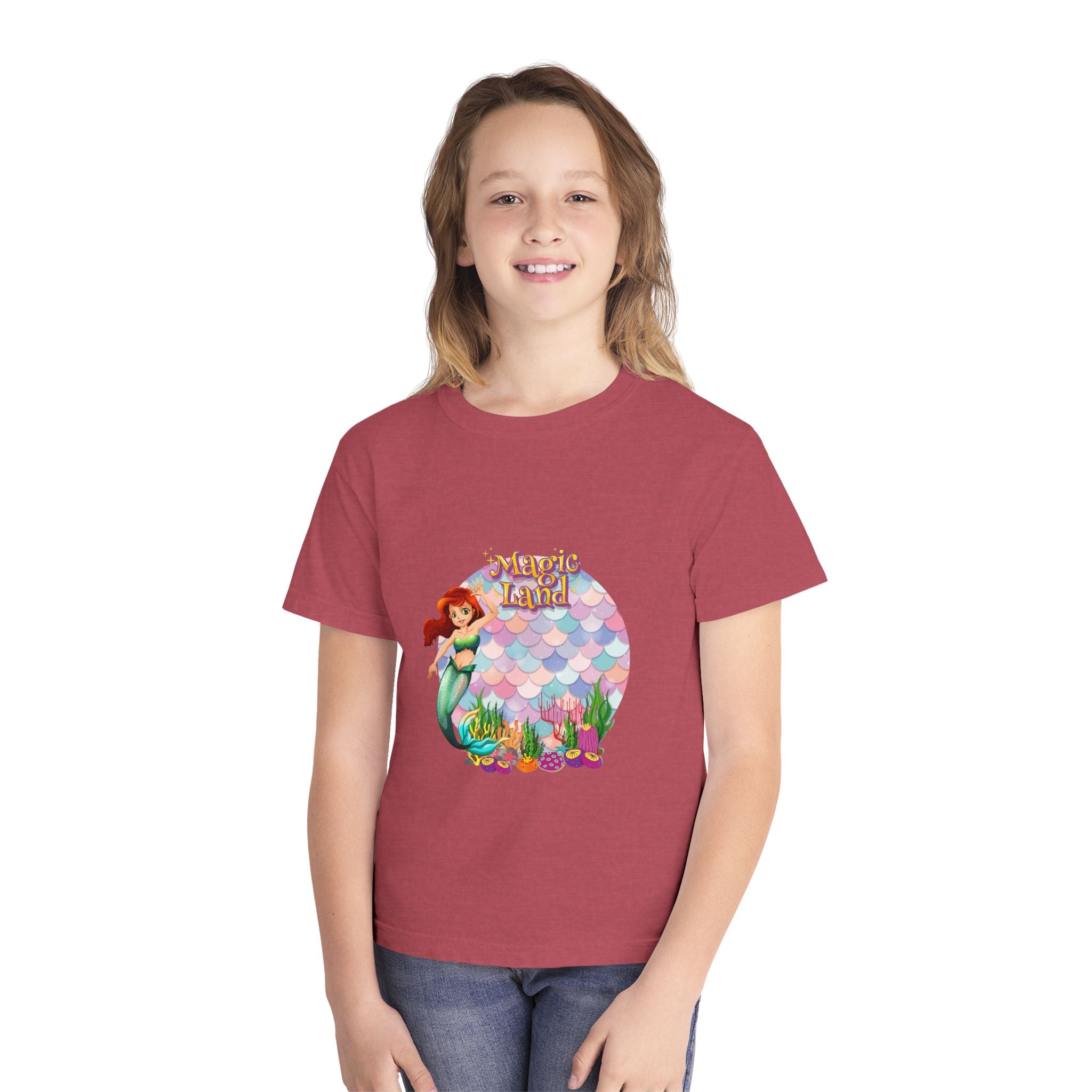 Mermaid Themed Youth Tee - Perfect for Birthdays, Summer Vacations, Beach Days, Parties, and Everyday Wear