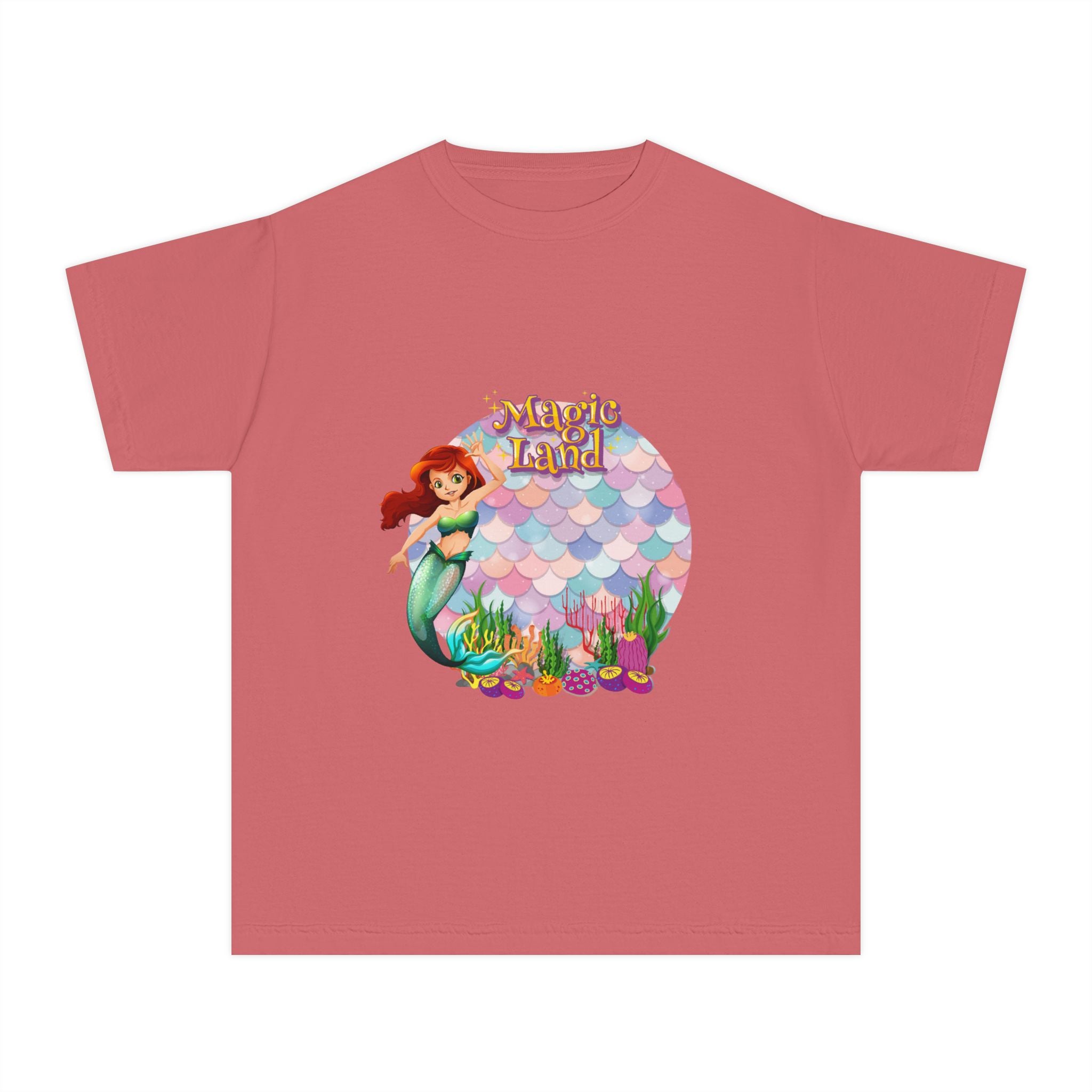 Mermaid Themed Youth Tee - Perfect for Birthdays, Summer Vacations, Beach Days, Parties, and Everyday Wear