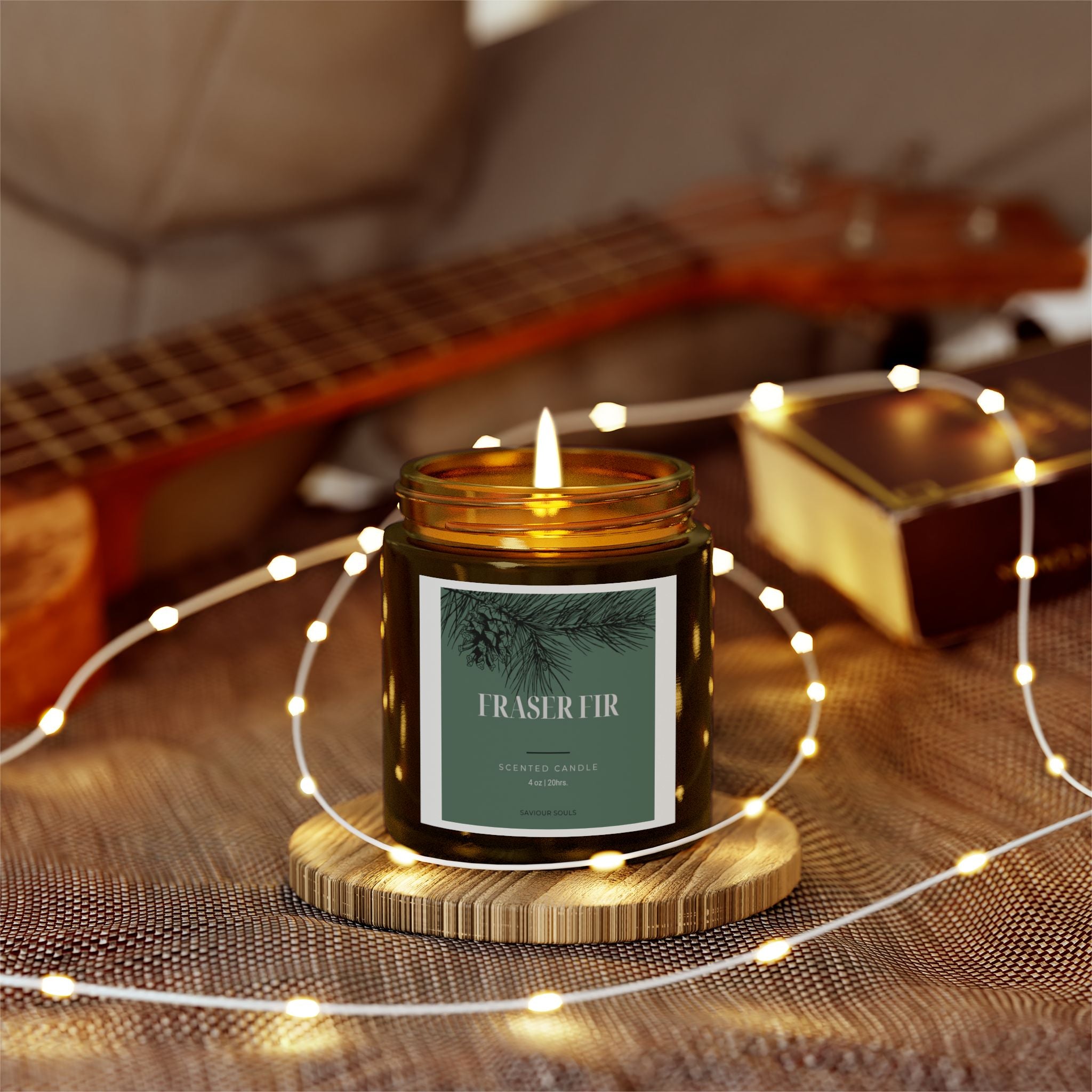 Fraser Fir Scented Candle - Aromatic Gift, Eco-Friendly Home Decor, Cozy Atmosphere, Relaxation, Holiday Candle, Home Fragrance