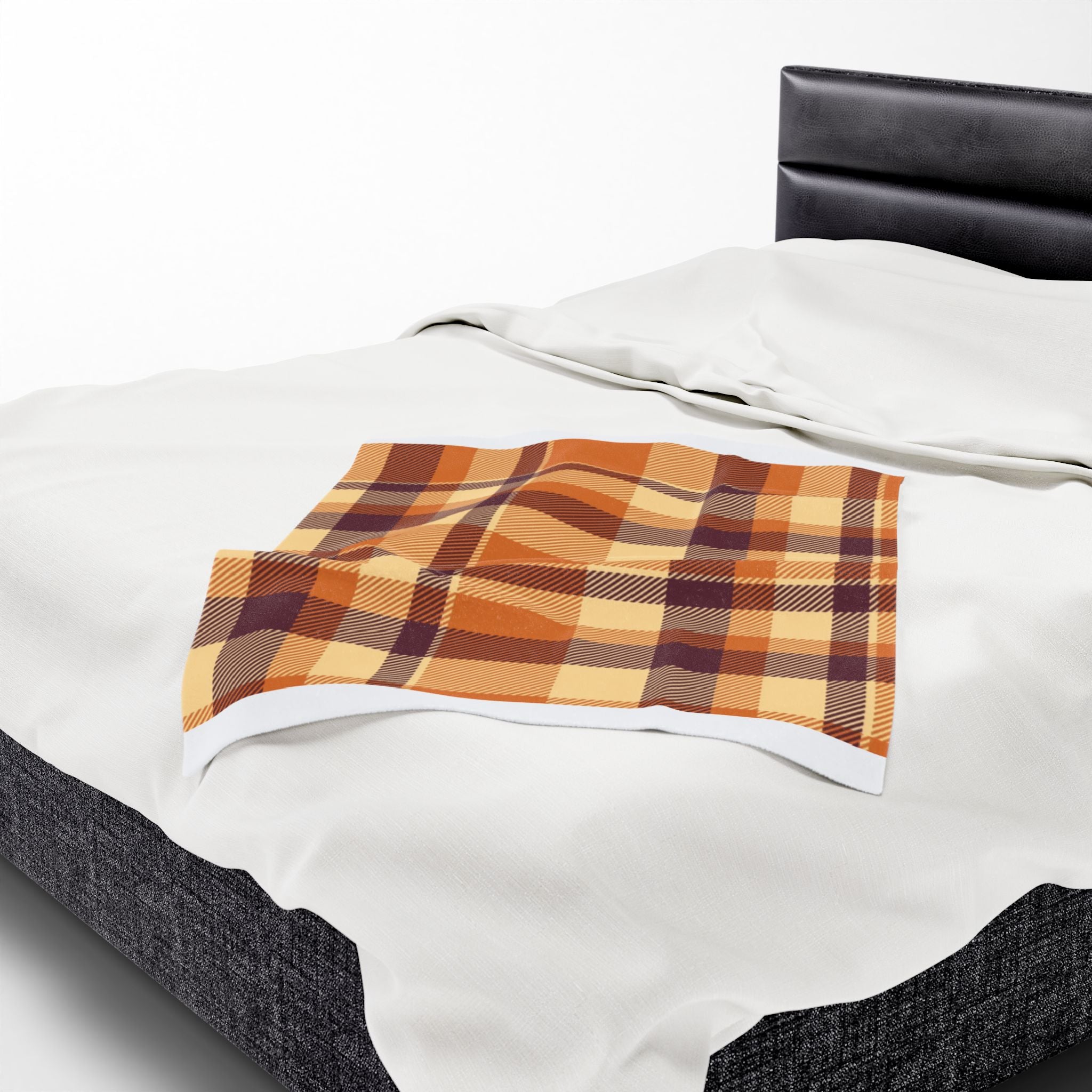 Cozy Plaid Velveteen Plush Blanket | Soft Throw for Fall, Winter, Home Décor, Gifts, Snuggling