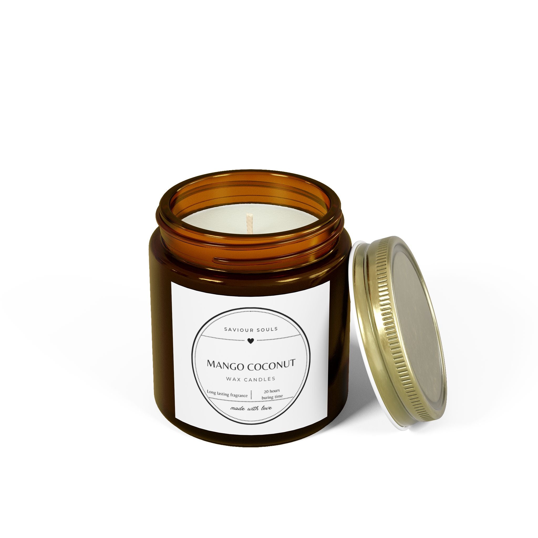 Mango Coconut Scented Candles | 4oz & 9oz | Relaxing Aromatherapy | Home Decor | Gifts for Her