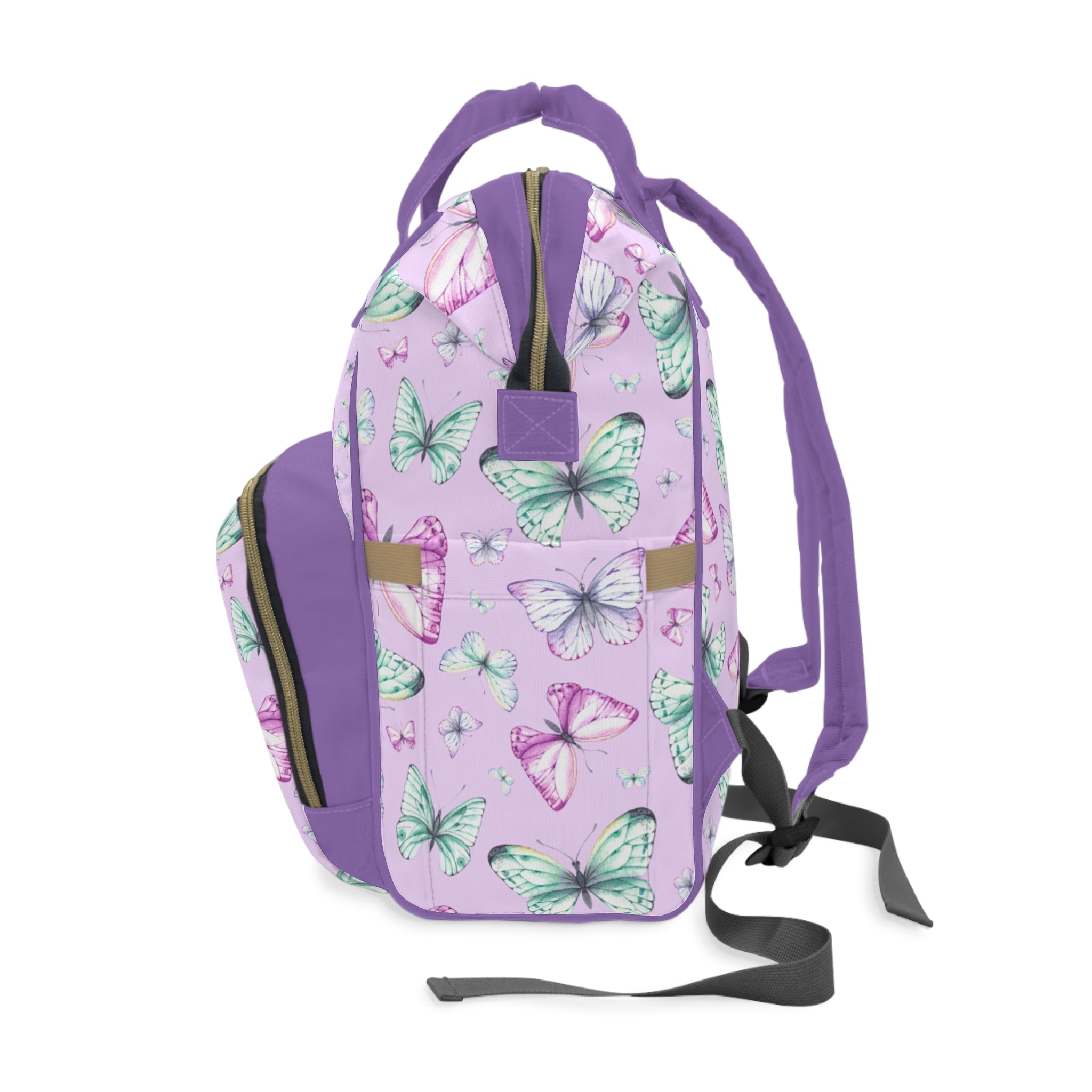 Butterfly Print Diaper Backpack - Stylish Baby Bag, Mom Gift, Travel Backpack, Baby Shower Present, Kid's Essentials