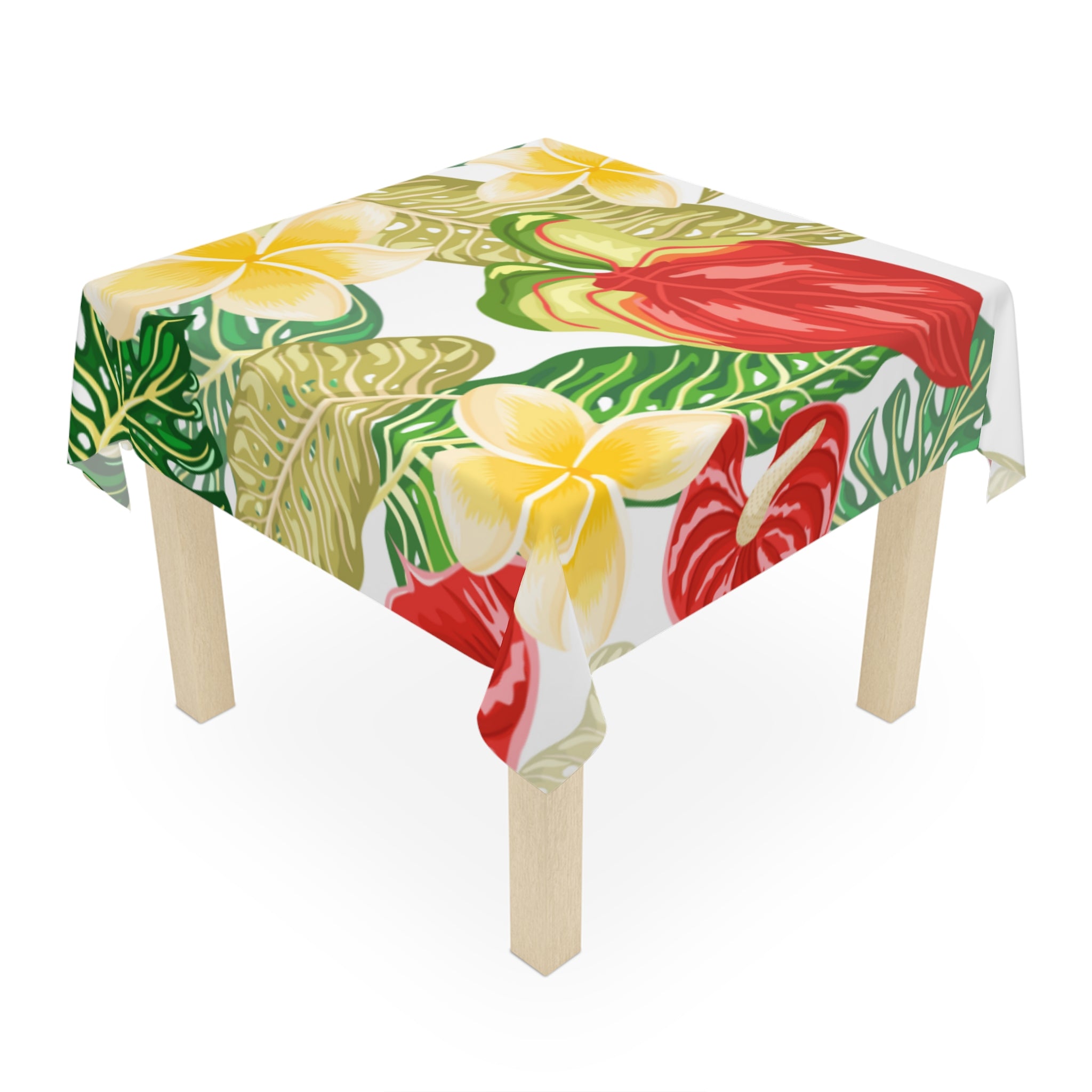 Hawaiian Tropical Floral Tablecloth, Picnic Decor, Summer Celebration, Party Dining, Boho Home Style