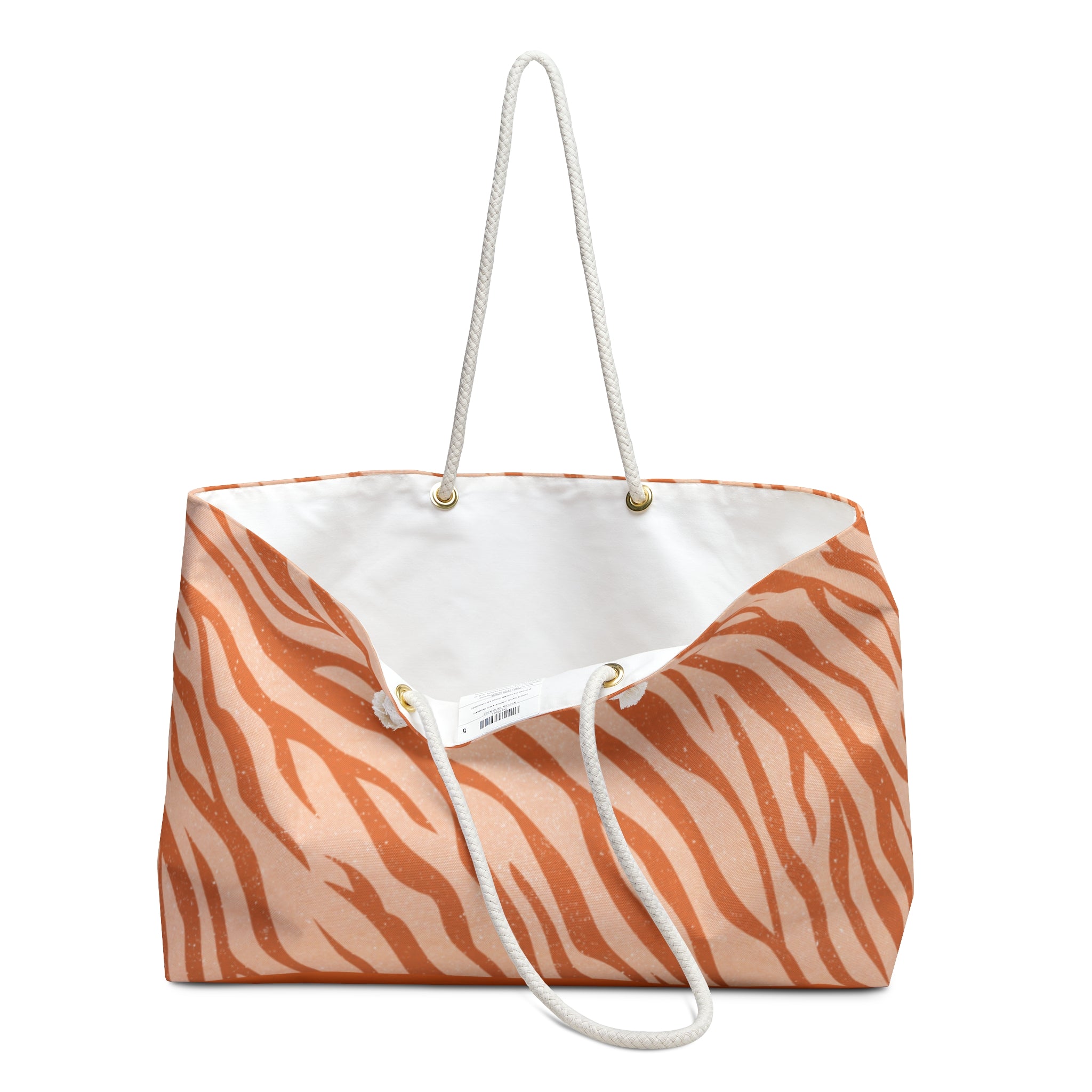 Chic Tiger Stripe Weekender Bag | Travel Tote, Overnight Bag, Stylish Luggage, Beach Bag, Boho Accessories