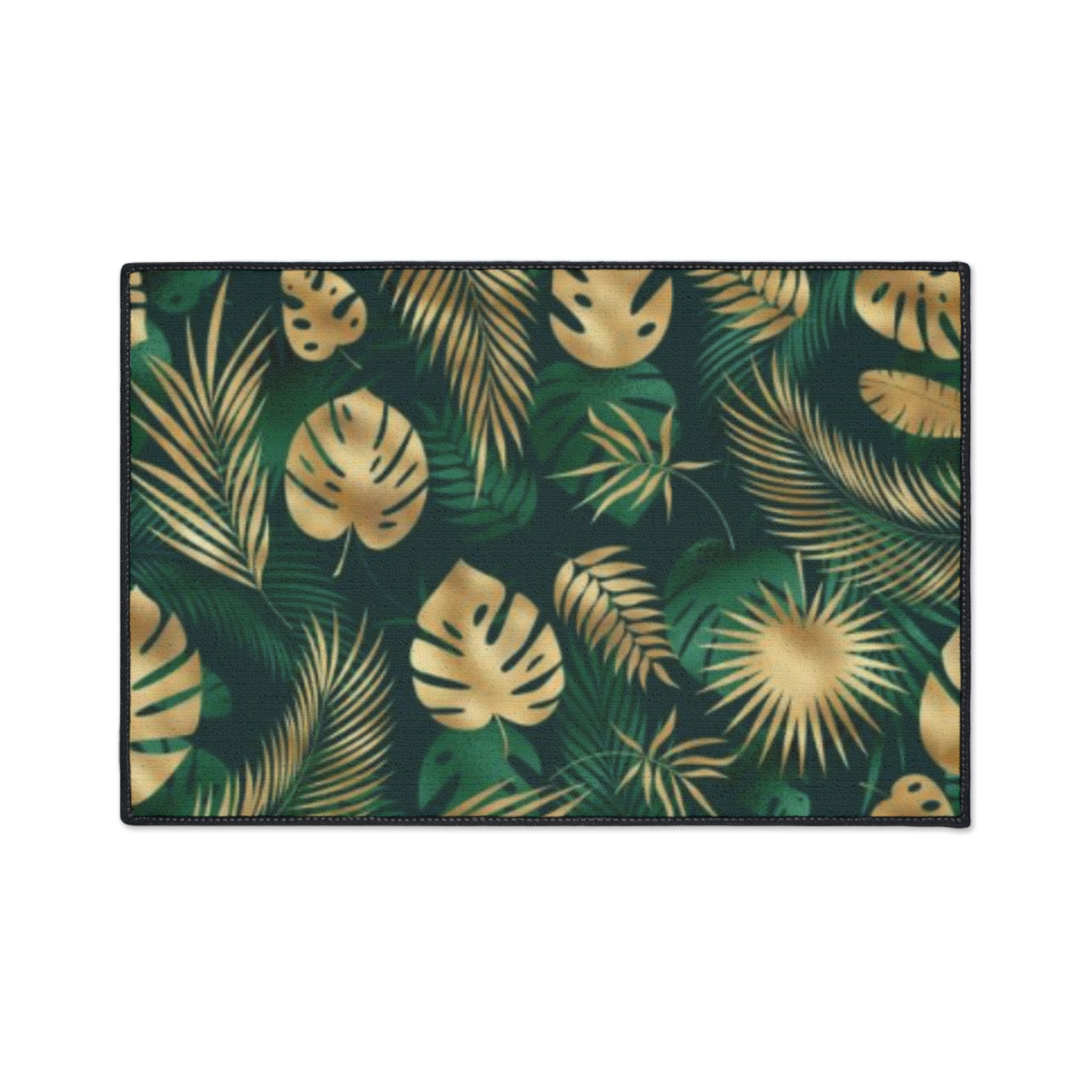 Hawaiian Tropical Monstera Leaf Floor Mat - Heavy Duty Welcome Mat, Indoor Outdoor Rug, Home Decor, Gift for Housewarming, Summer Vibes