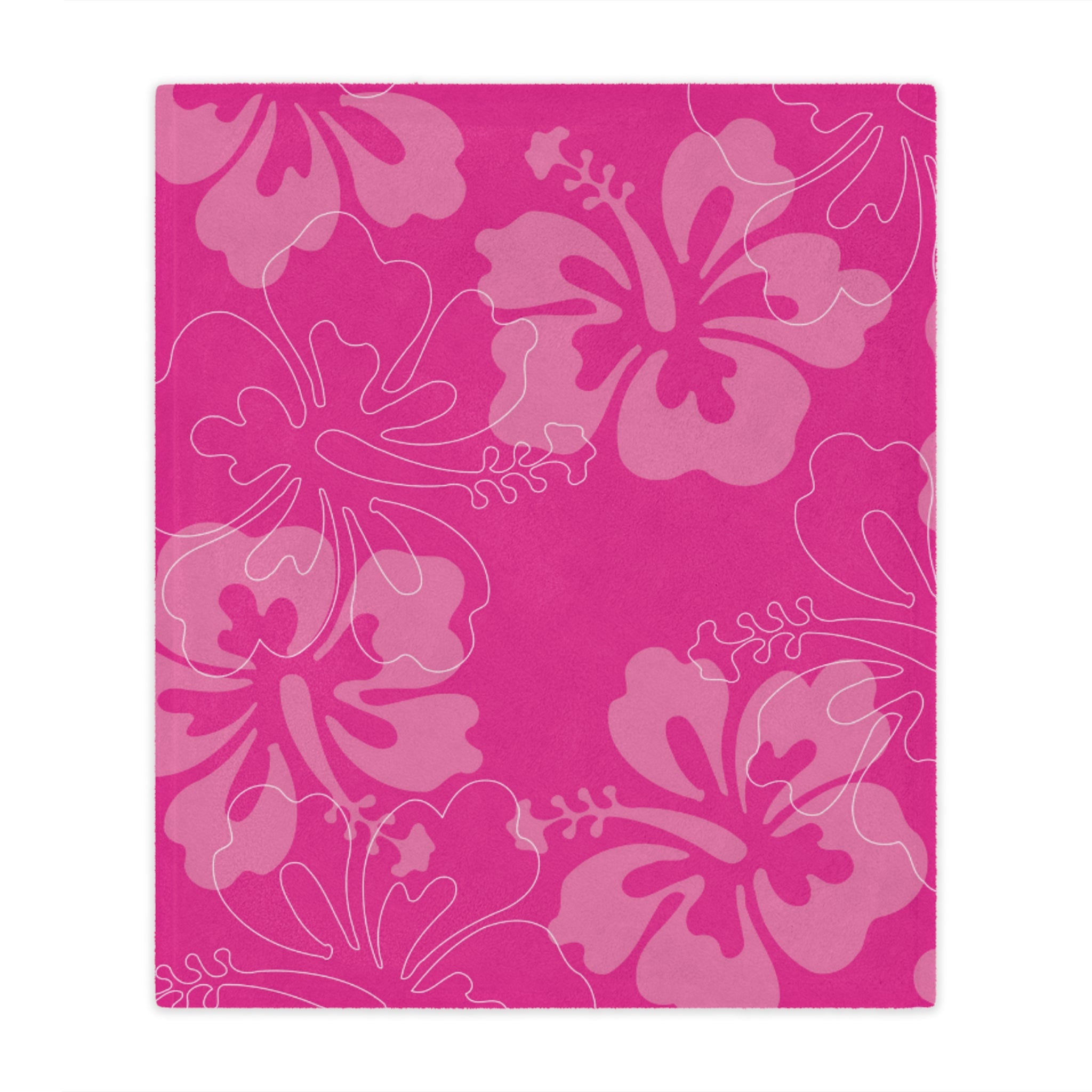 Pink Floral Minky Blanket, Cozy Baby Blanket, Nursery Decor, Throw for Kids, Flower Pattern Gift