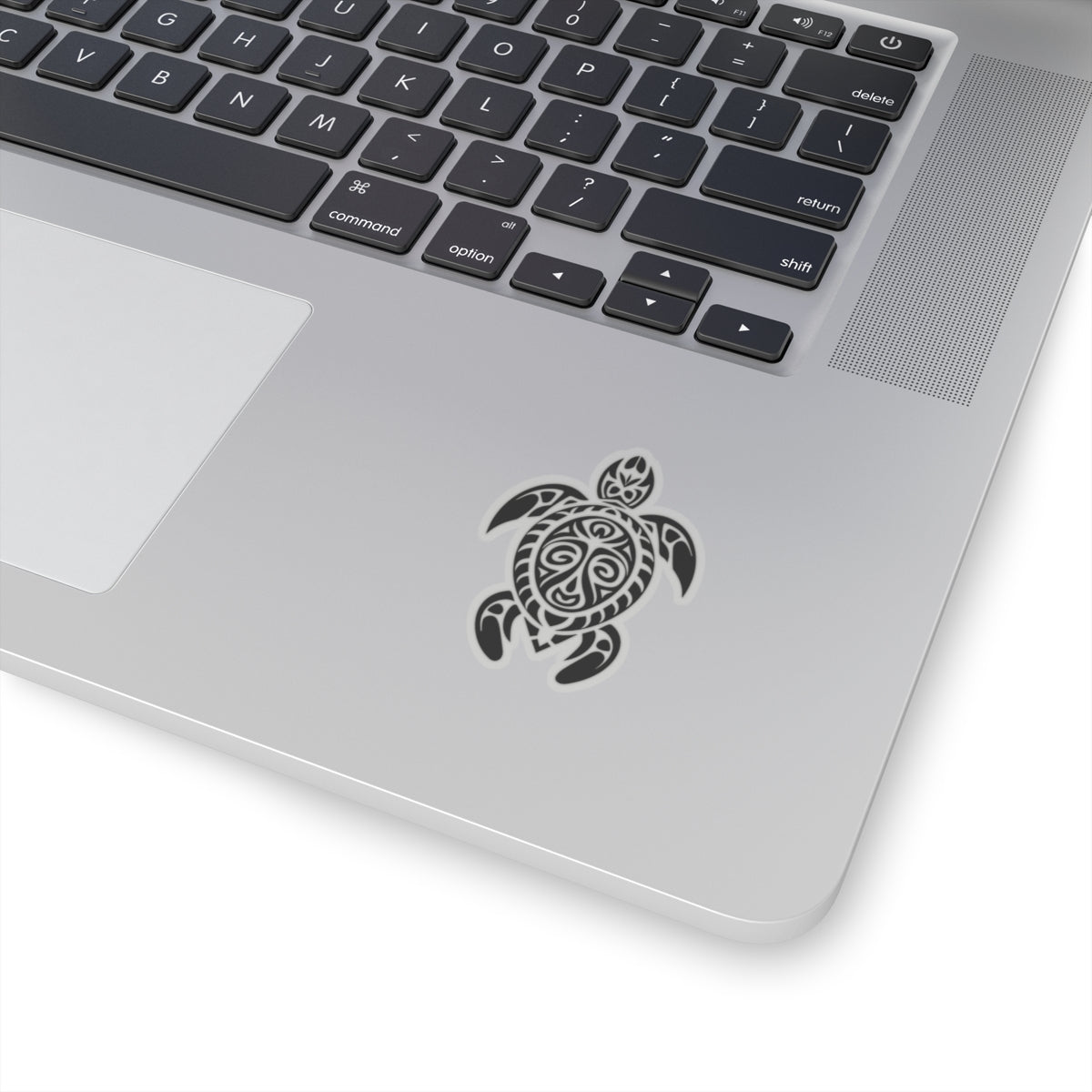 Ocean-Inspired Kiss-Cut Stickers, Tribal Turtle Art, Laptop Decals, Nature Lover Gift, Beach Decor, Water-Resistant Design